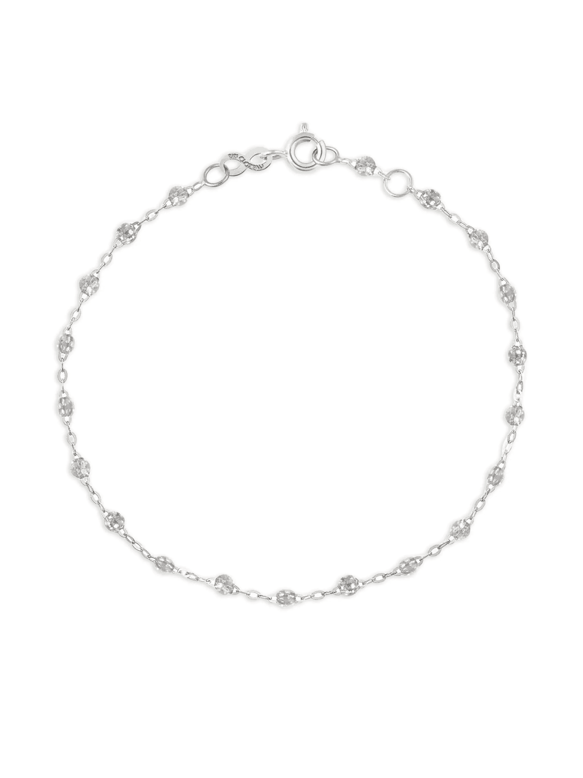 18K white gold beaded bracelet - Image 1