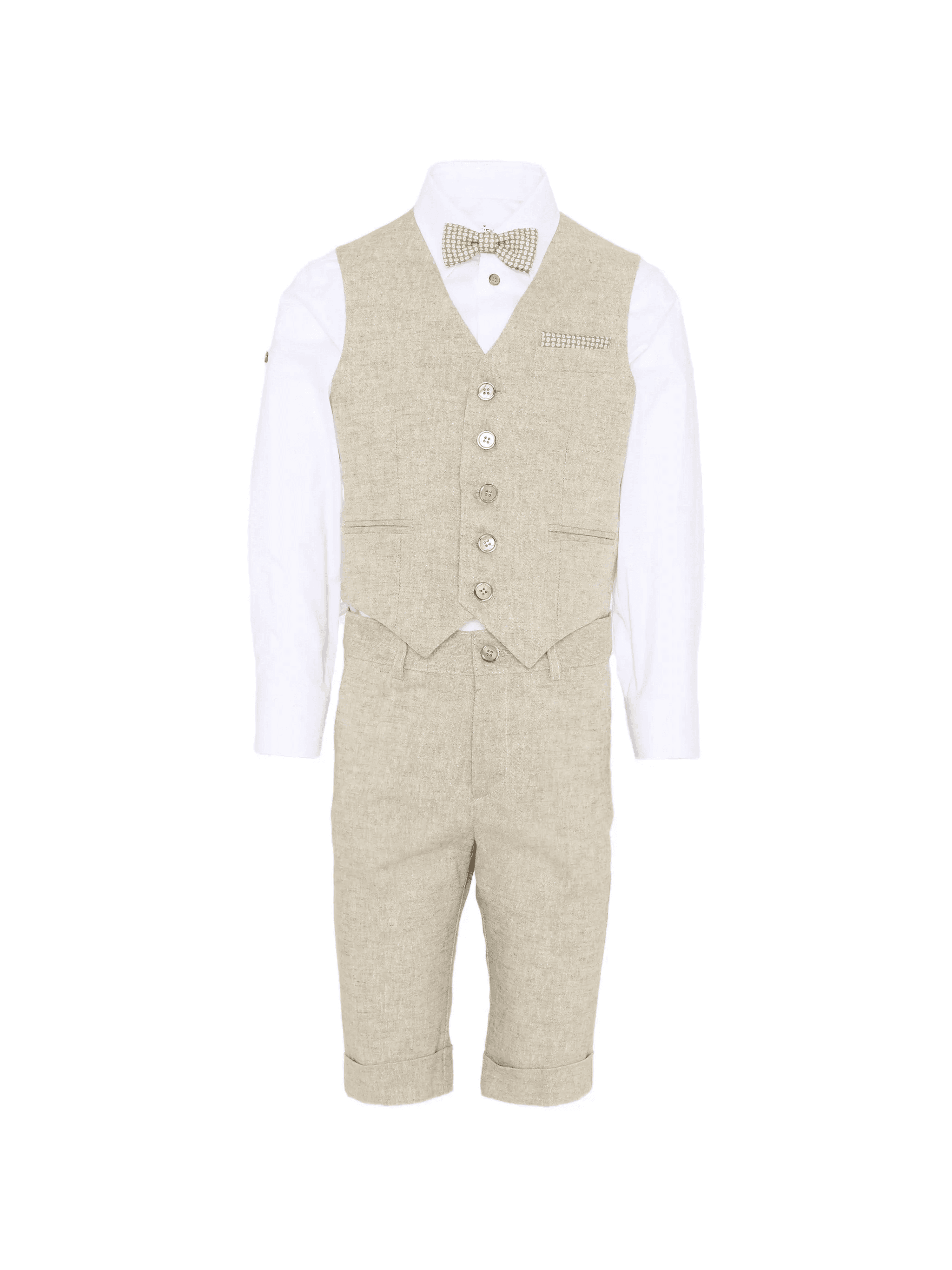 buttoned bow tie suit - Image 1