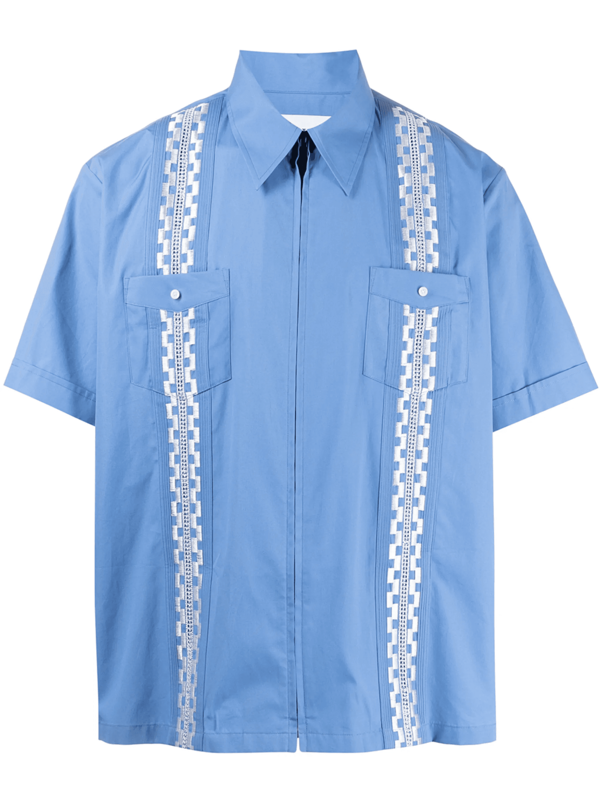 geometric band cotton shirt - Image 1