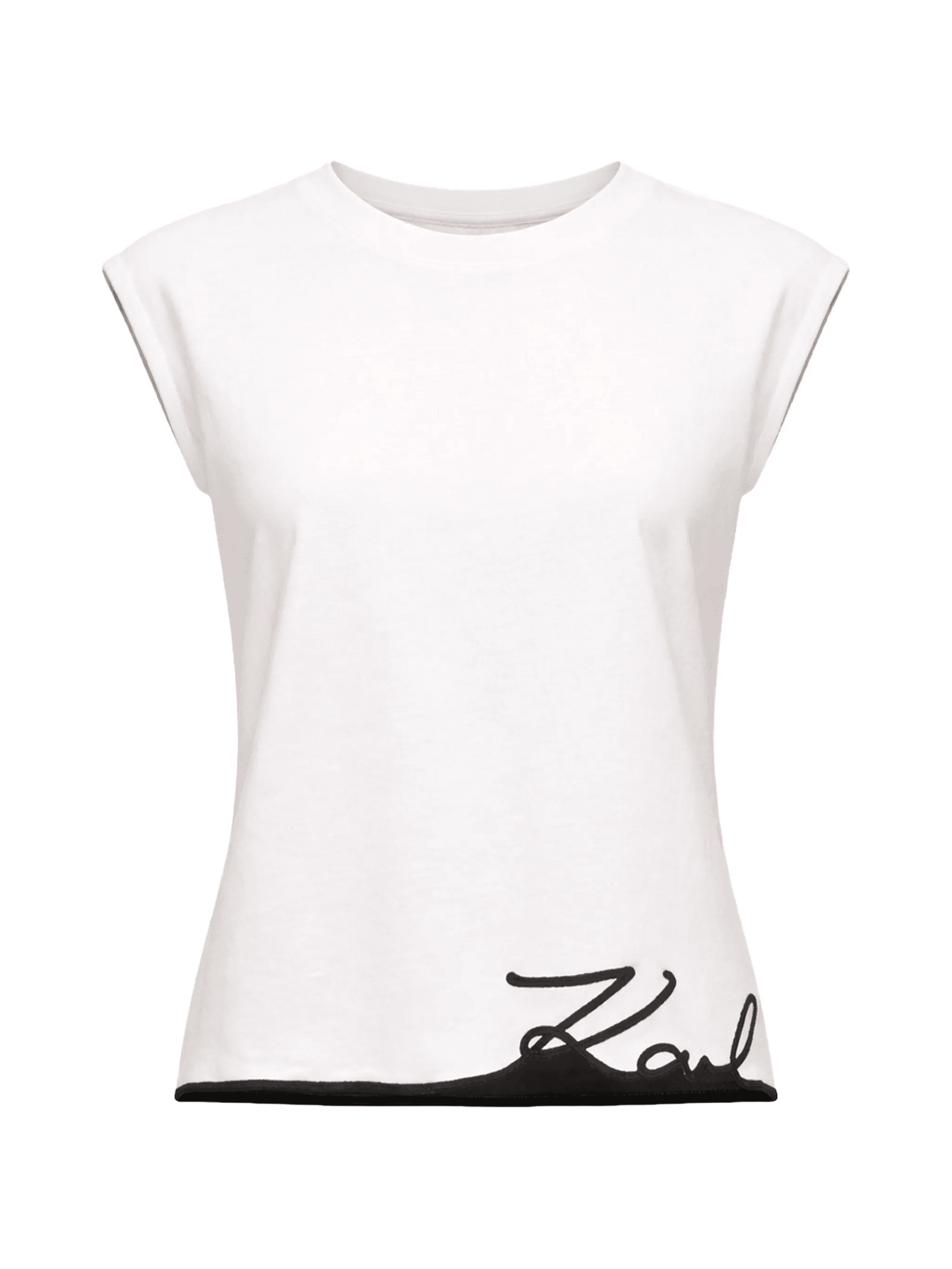 Signature-hem cotton tank top - Image 1
