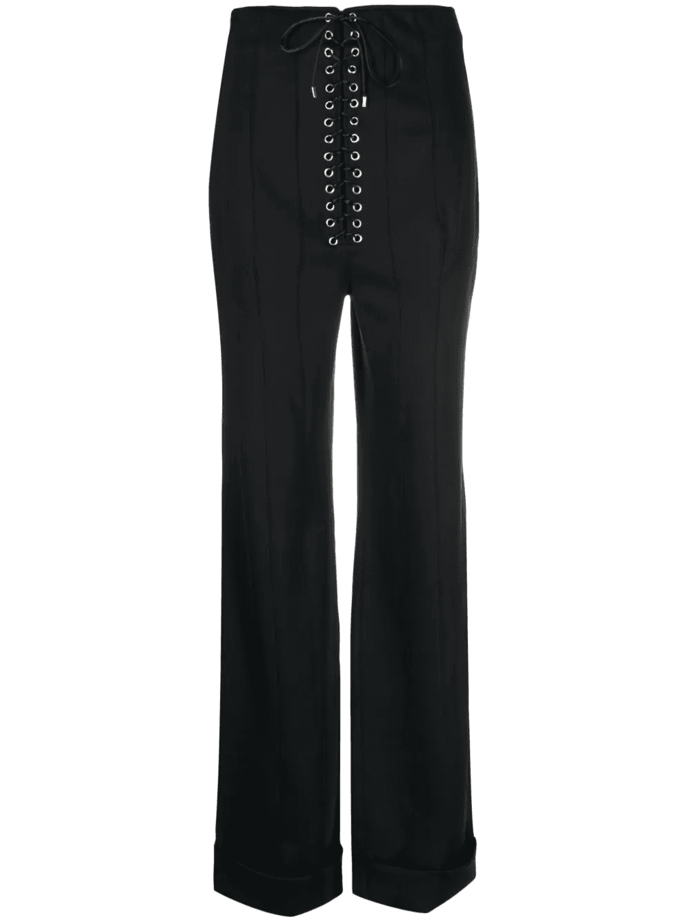 tie-fastening high-waisted trousers - Image 1