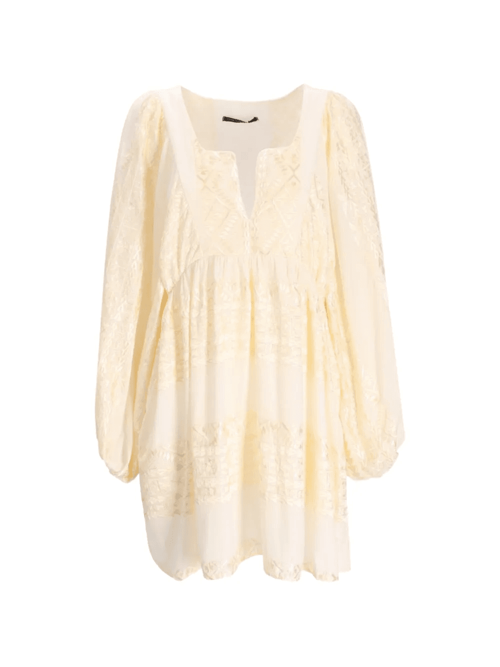 V -neck patterned dress - Image 1