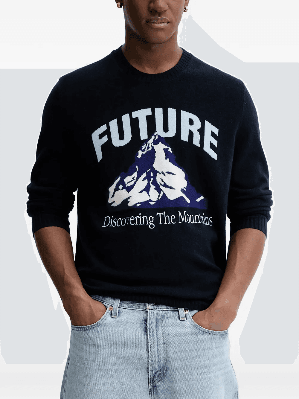 mountain-graphic sweater - Image 1