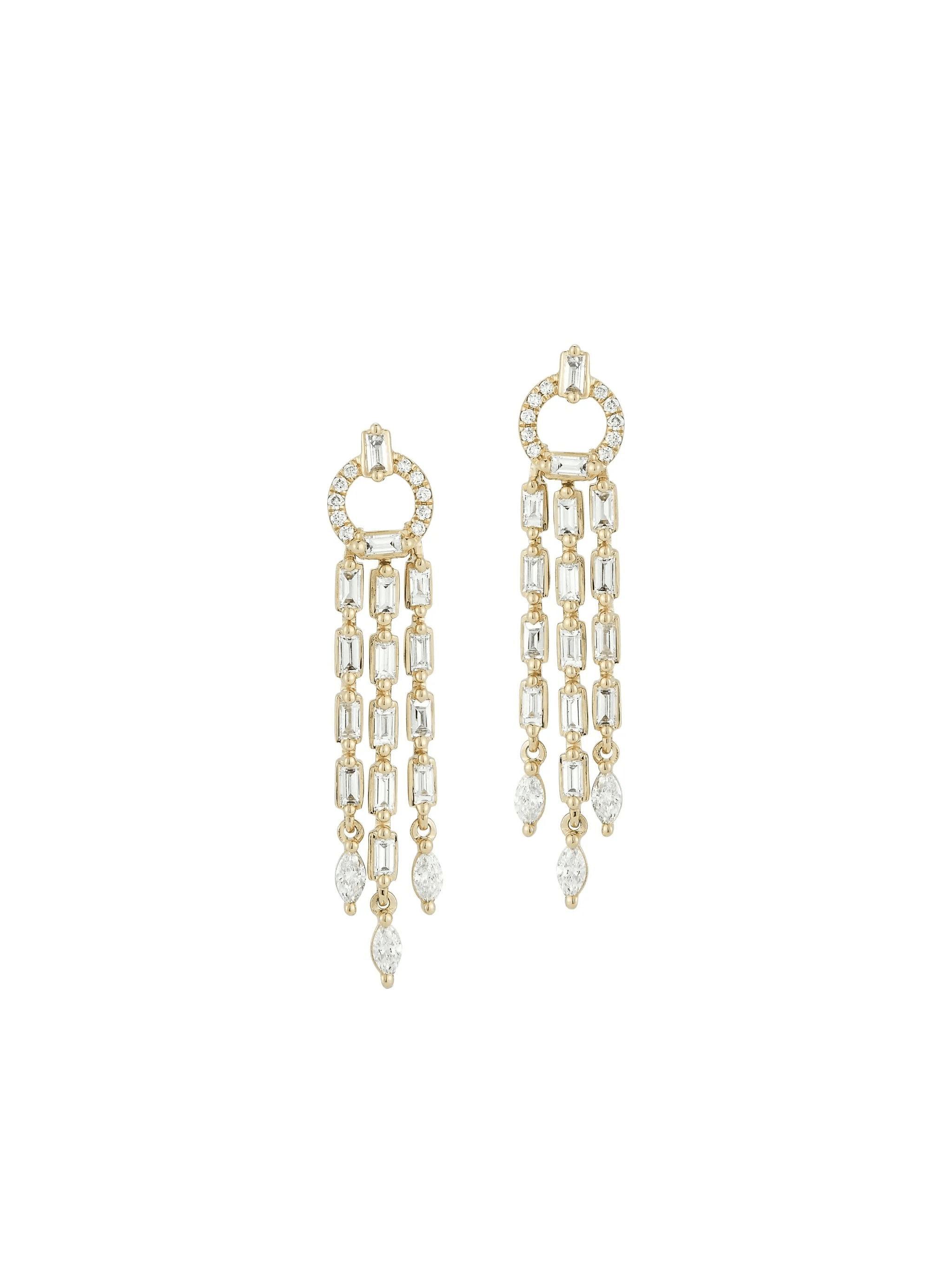 14k yellow gold Sadie pearl earrings - Image 1