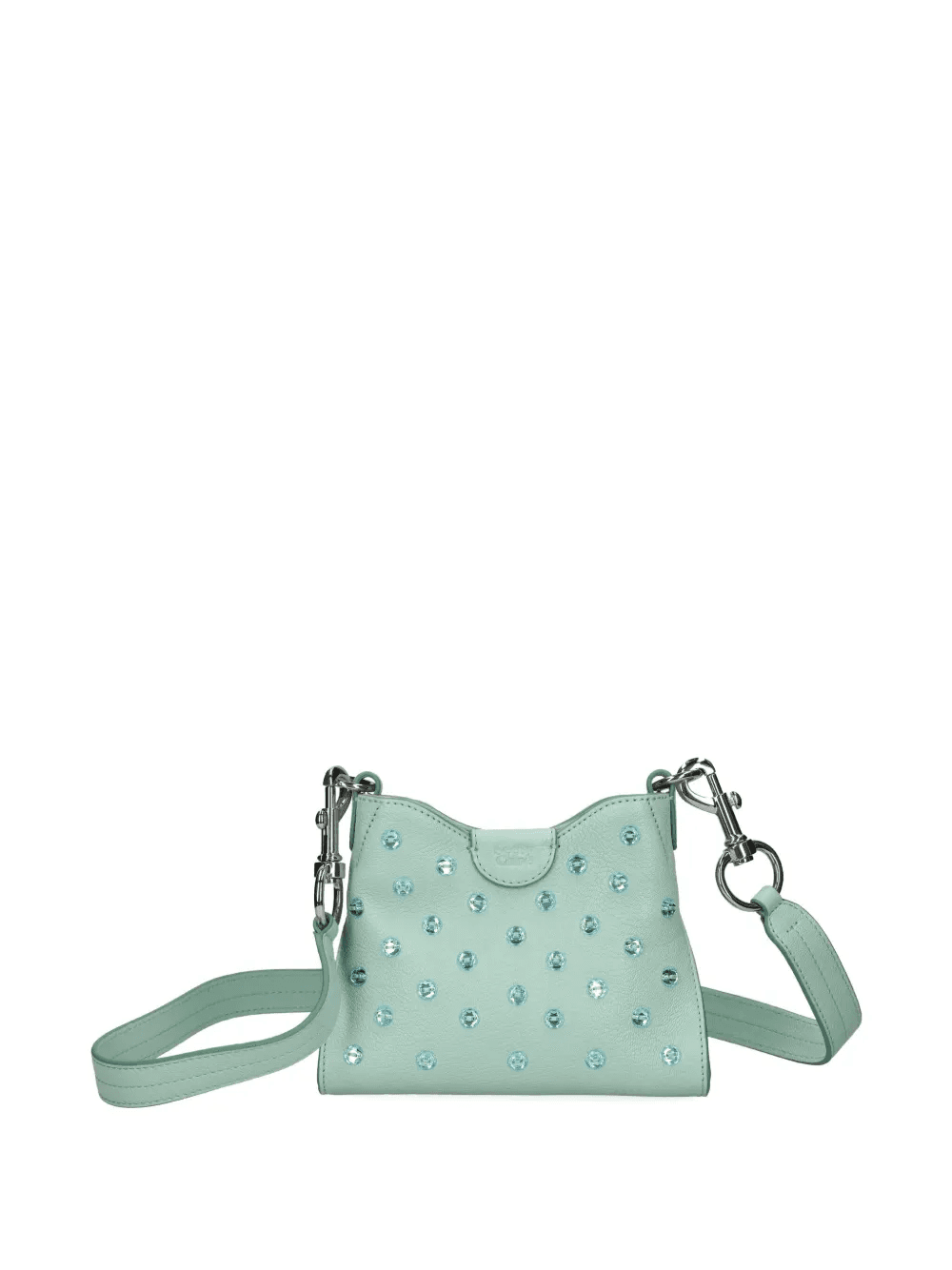 crystal-embellished leather crossbody bag - Image 1
