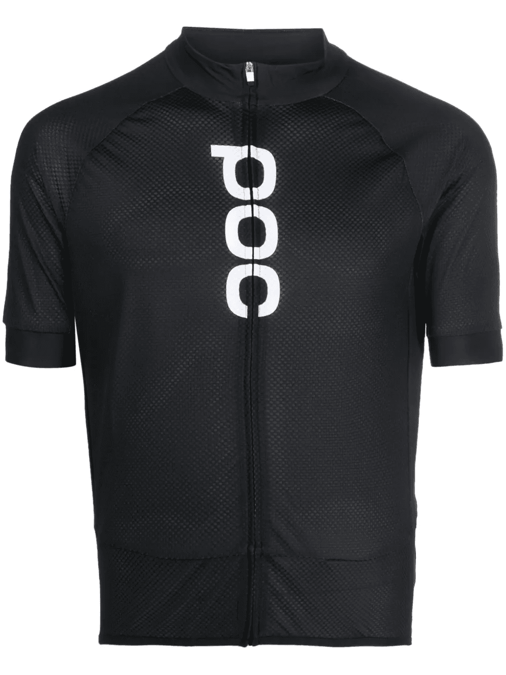 logo-print zipped cycling top - Image 1