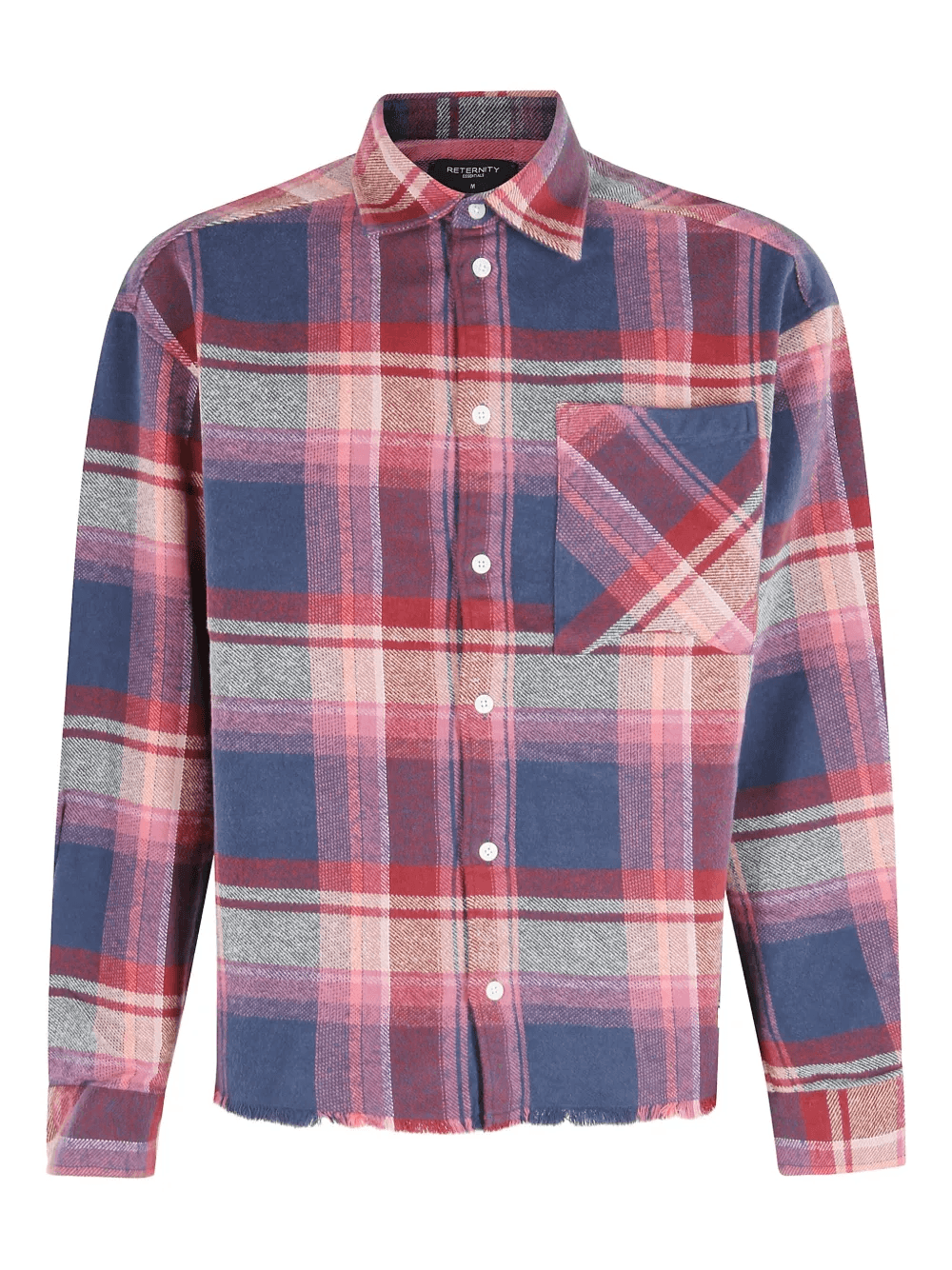 plaid-pattern flannel shirt - Image 1