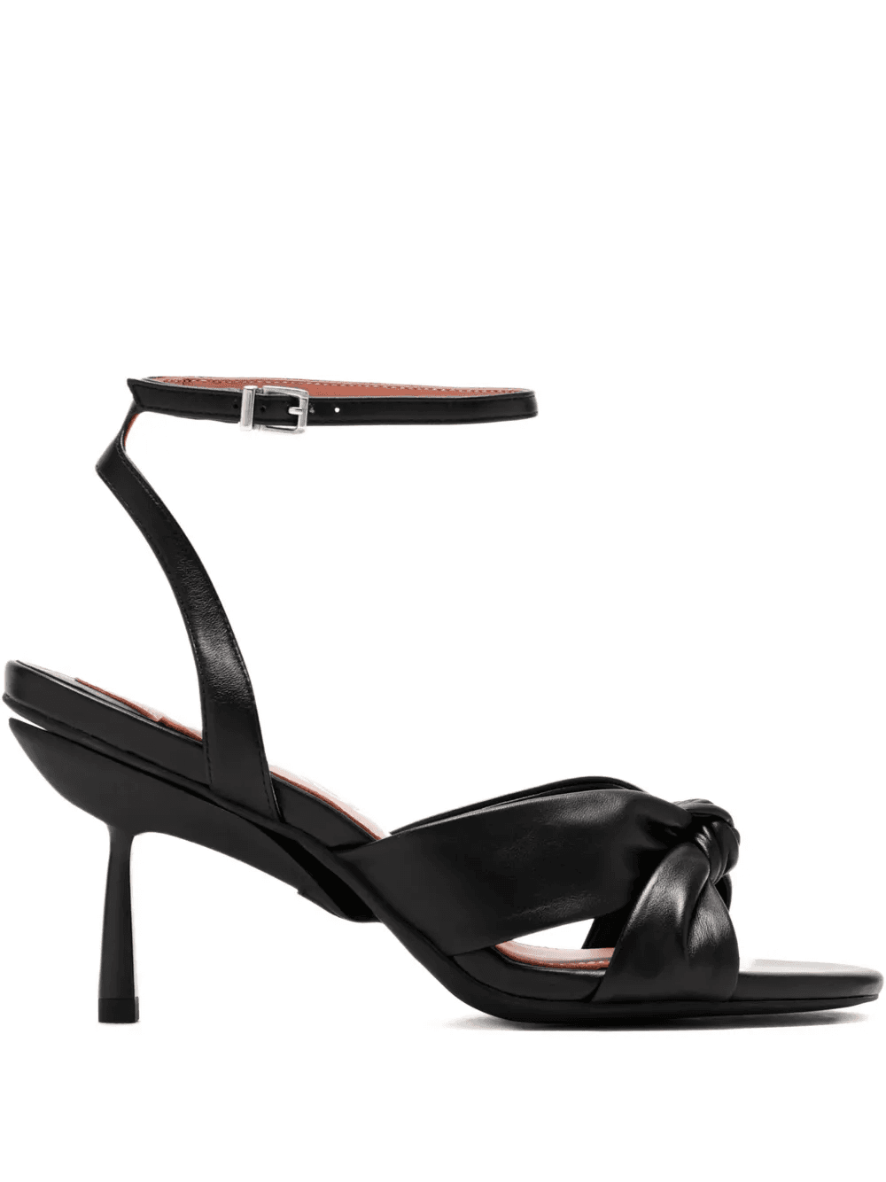 95mm Everday knotted strap heeled sandals - Image 1