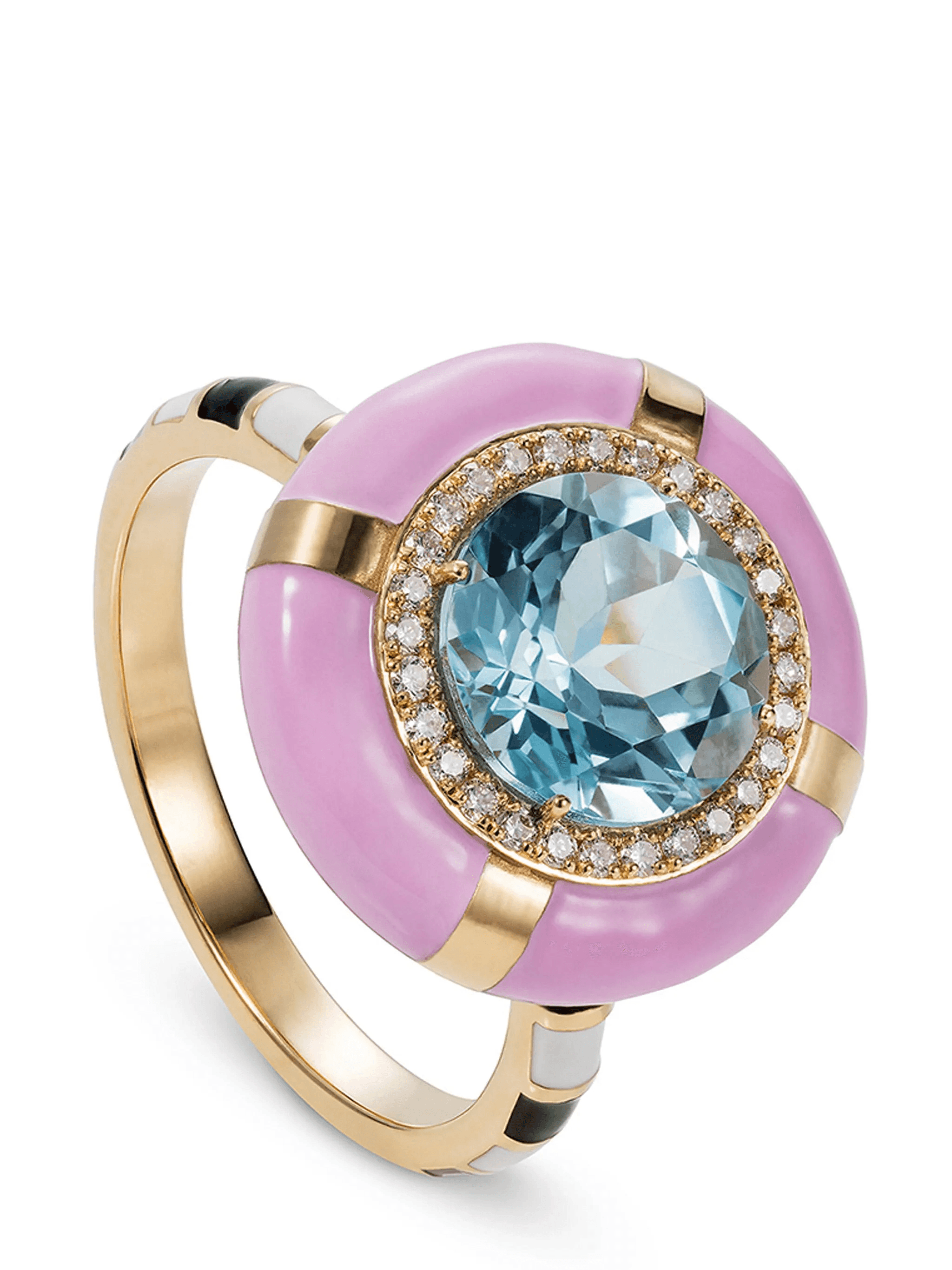 18kt yellow gold Show N Tell topaz ring - Image 1