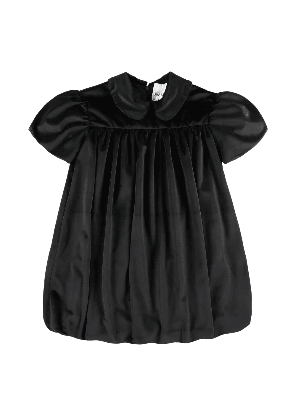 peter-pan collar puff-sleeves casual dress - Image 1