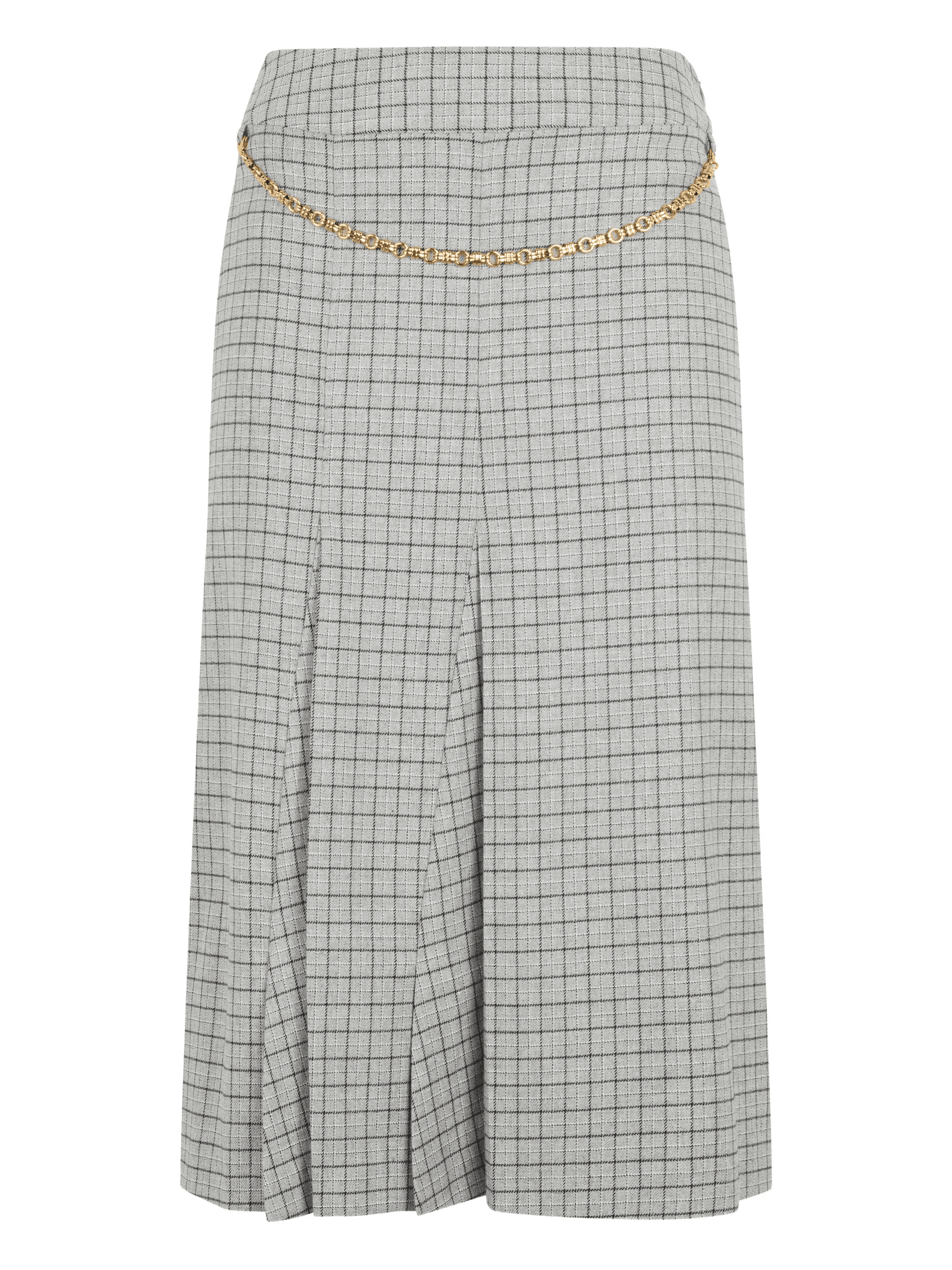 plaid pleated midi skirt - Image 1