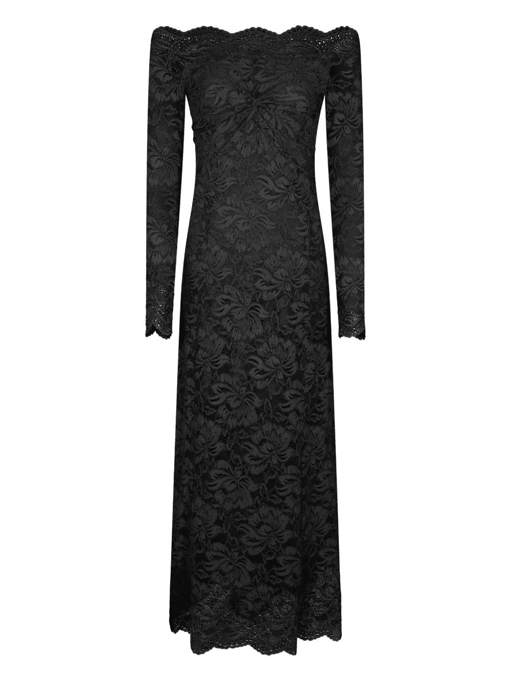 laced floral-print maxi dress - Image 1