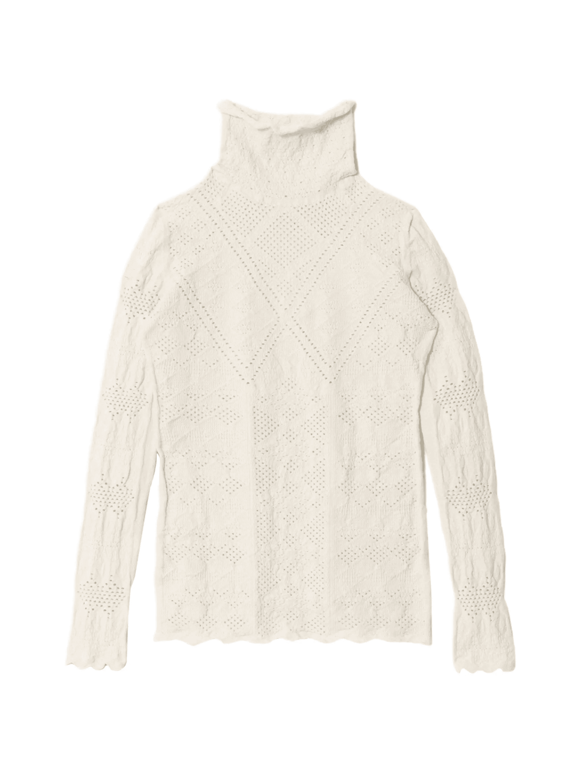 lace turtleneck top - Image 1