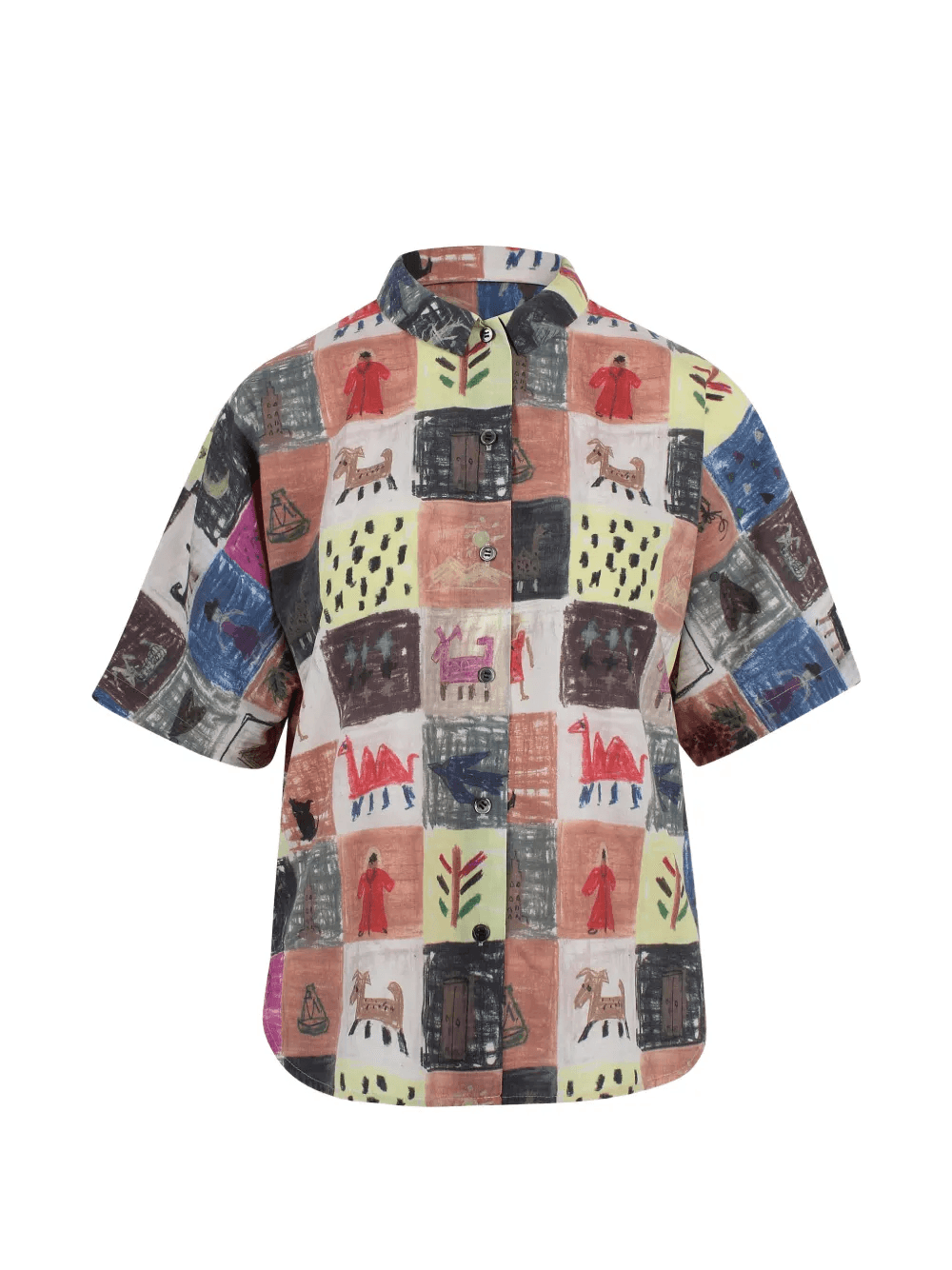 graphic-print short-sleeve shirt - Image 1