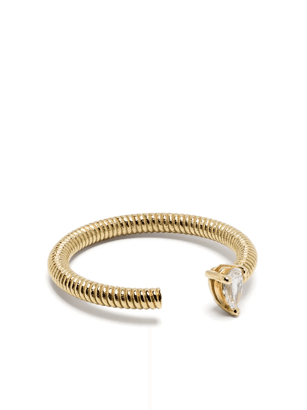 18kt yellow gold Cabo pear open ring - Image 1