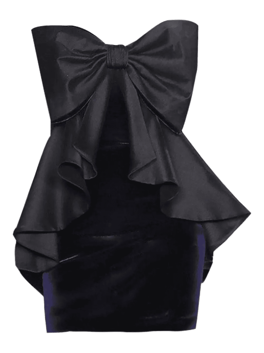 bow-detail peplum mini dress - Image 1