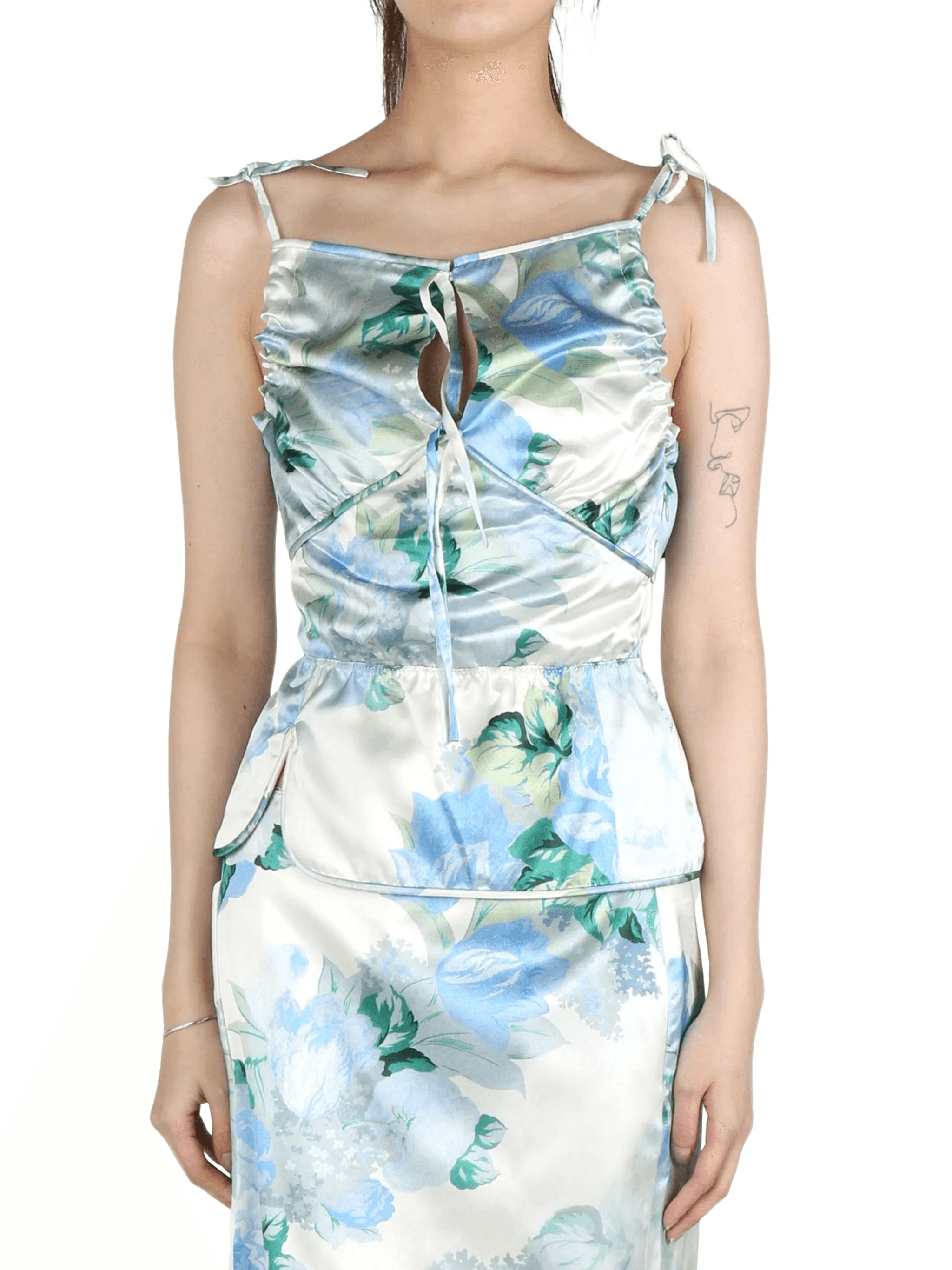 floral-print top - Image 1