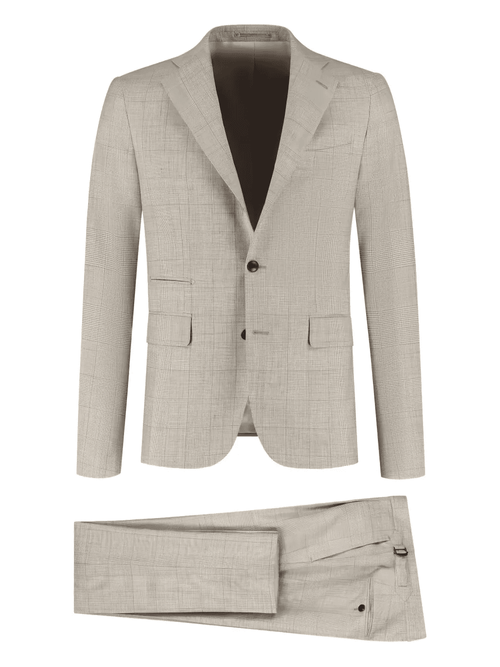 checked single-breasted suit - Image 1