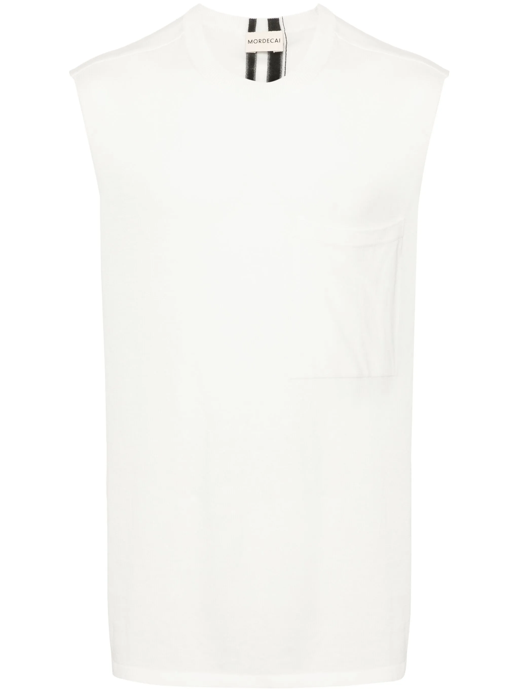 stripe-detail sleeveless jumper - Image 1