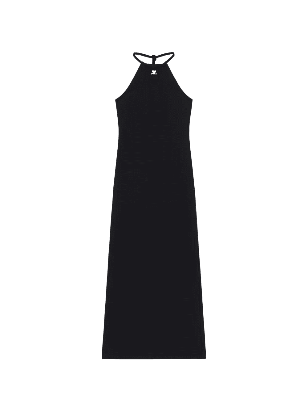 logo-embroidered halterneck dress - Image 1