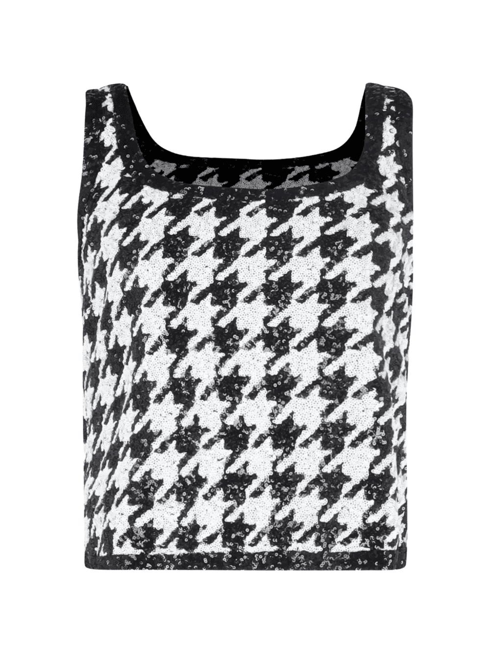 sequined houndstooth tank top - Image 1