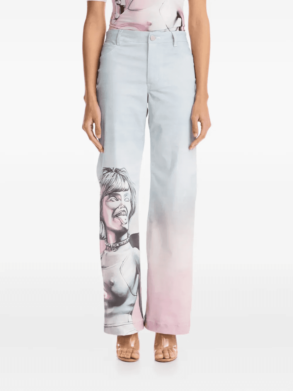 print ombré trousers - Image 1