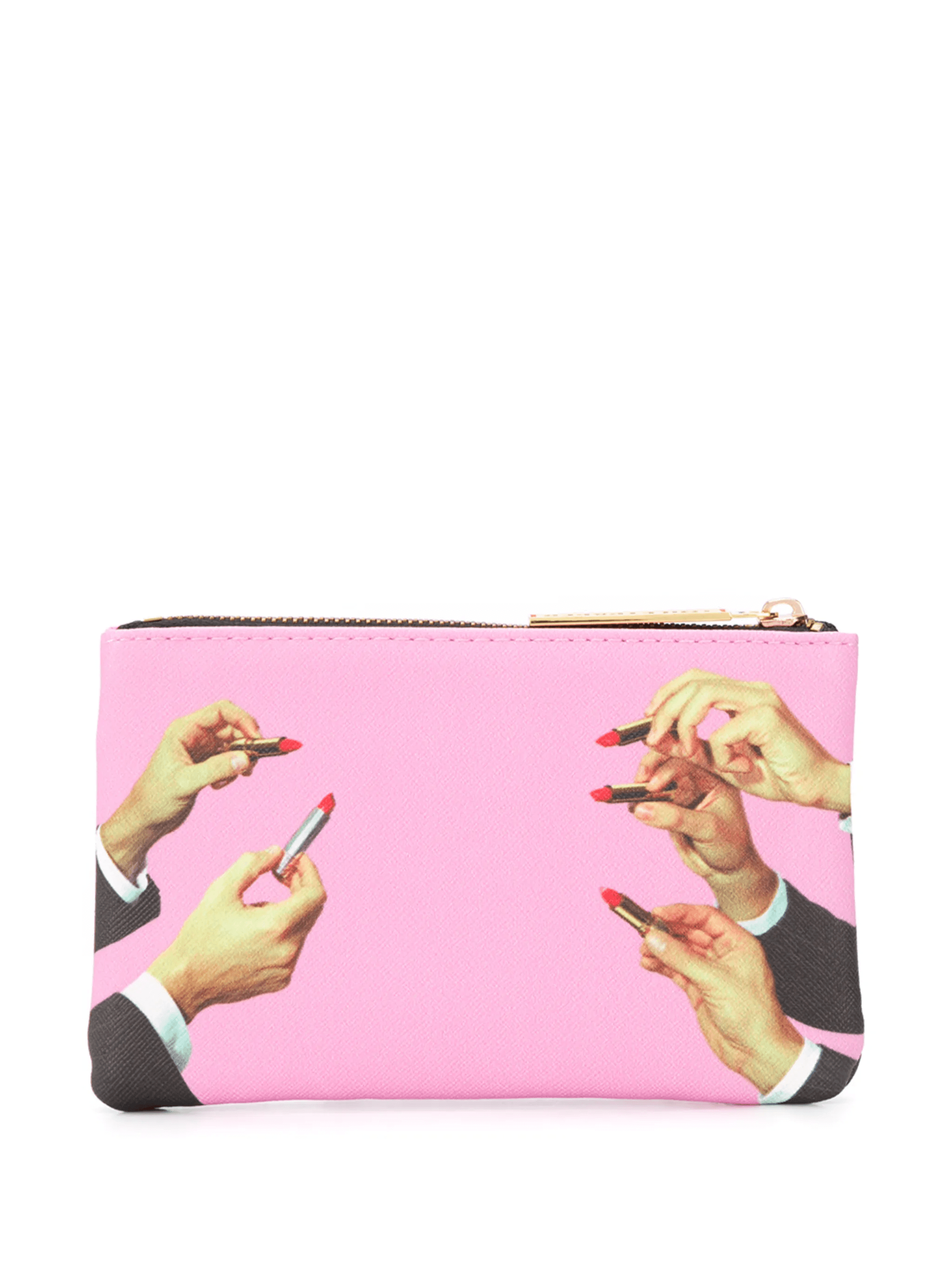 lipstick-print make-up bag - Image 1