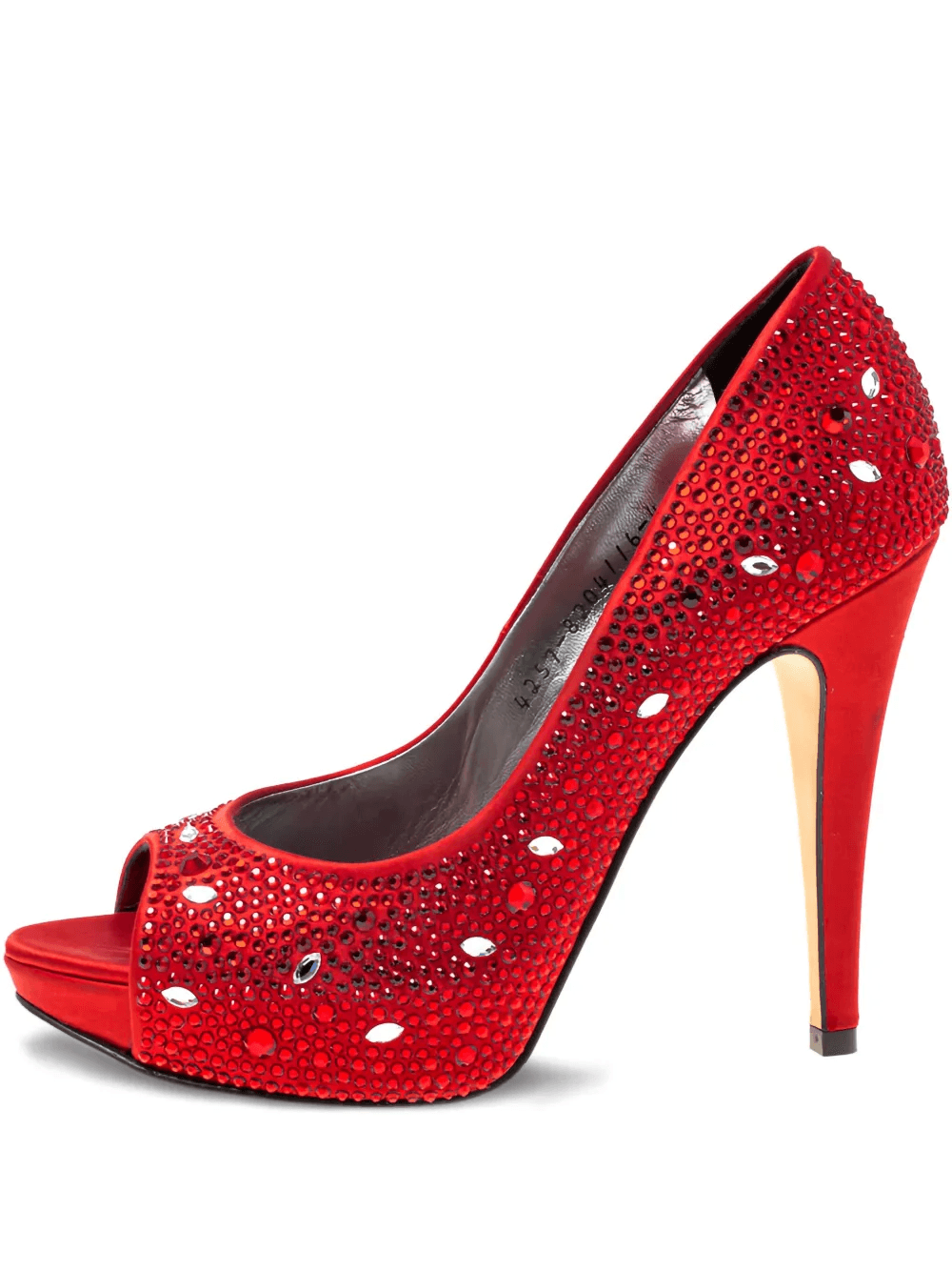 Pre-owned 115mm crystal-embellished peep-toe pumps - Image 1