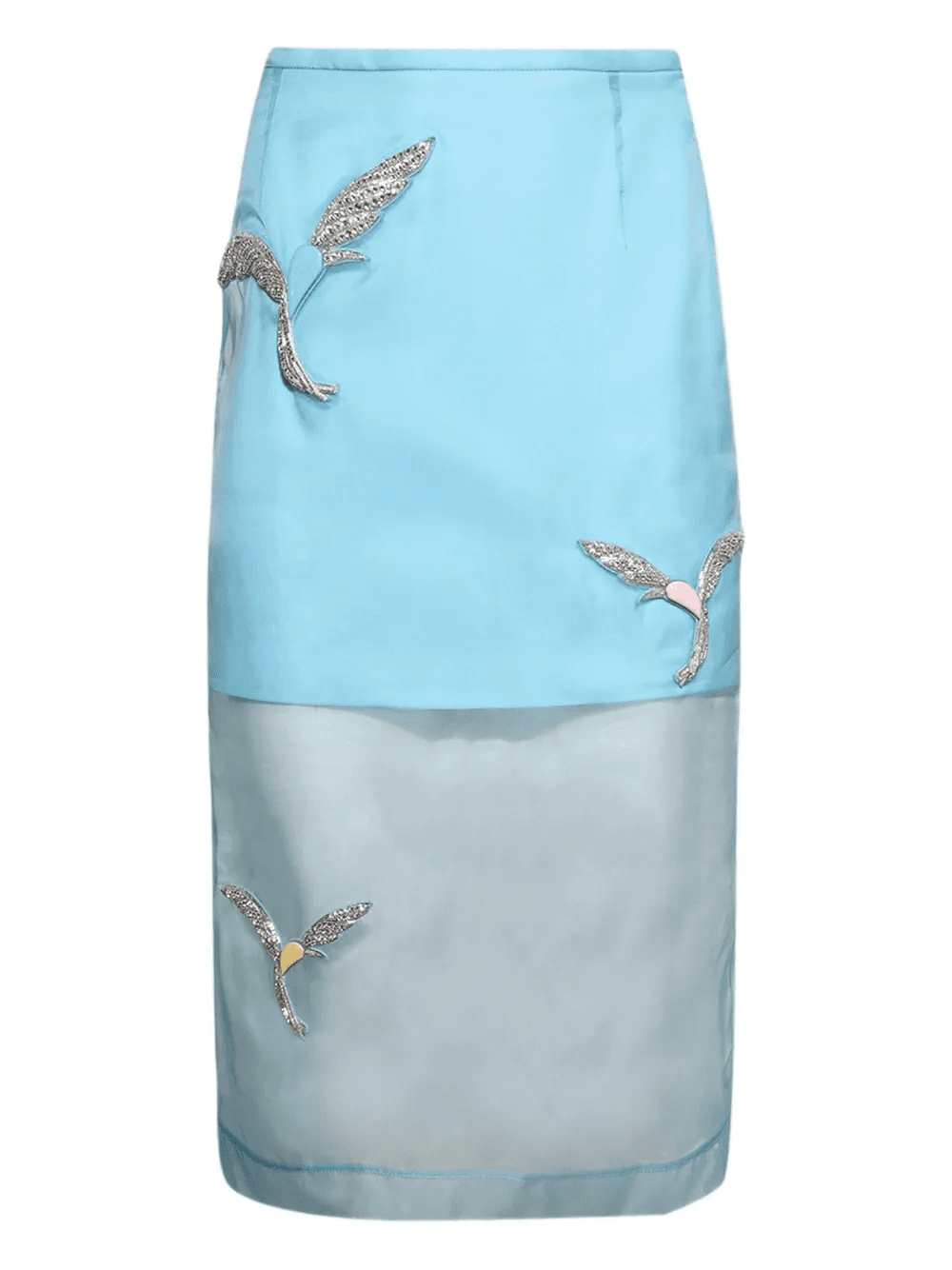 hummingbird embellished organza skirt - Image 1