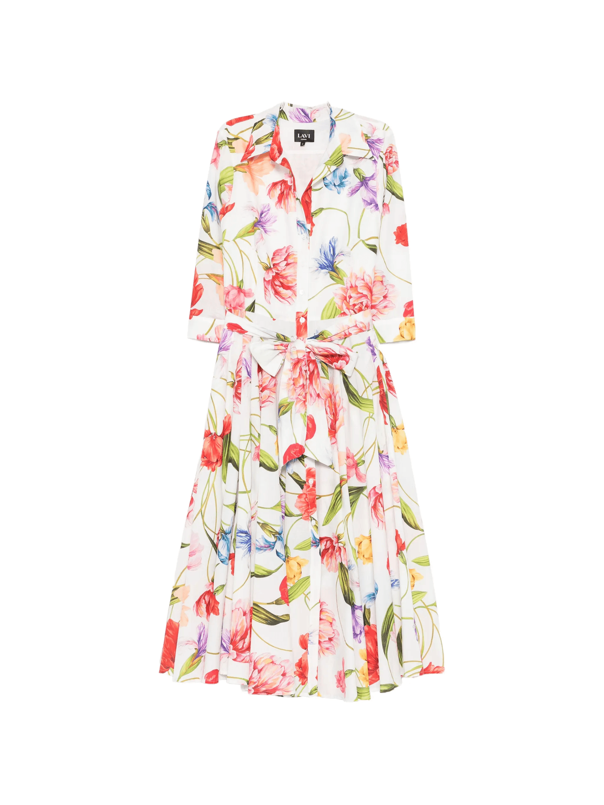 Ninni floral-print tied-waist midi dress - Image 1