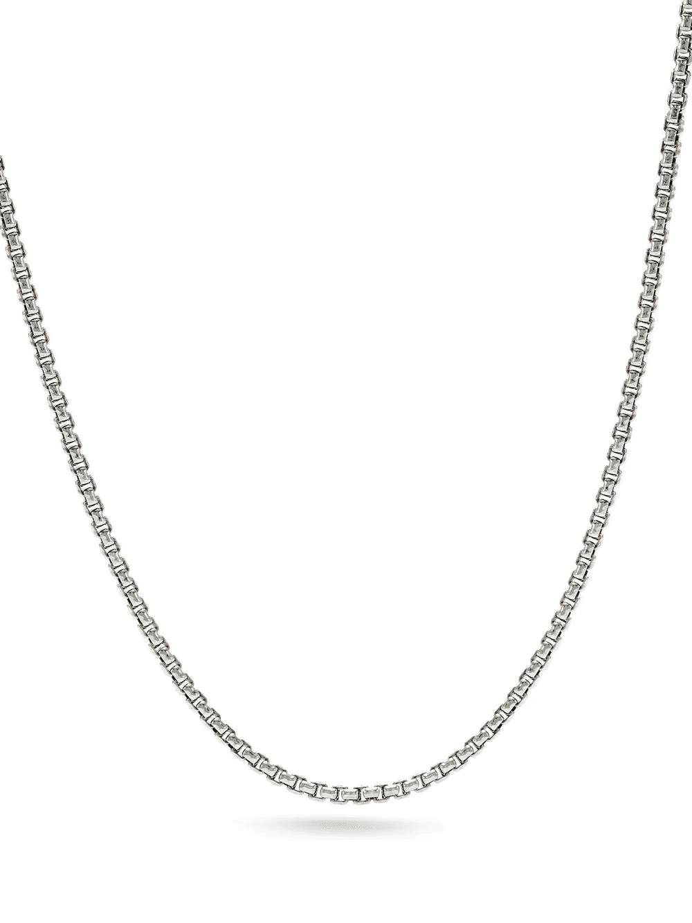 14kt yellow gold and sterling silver Box Chain necklace (1.7mm) - Image 1