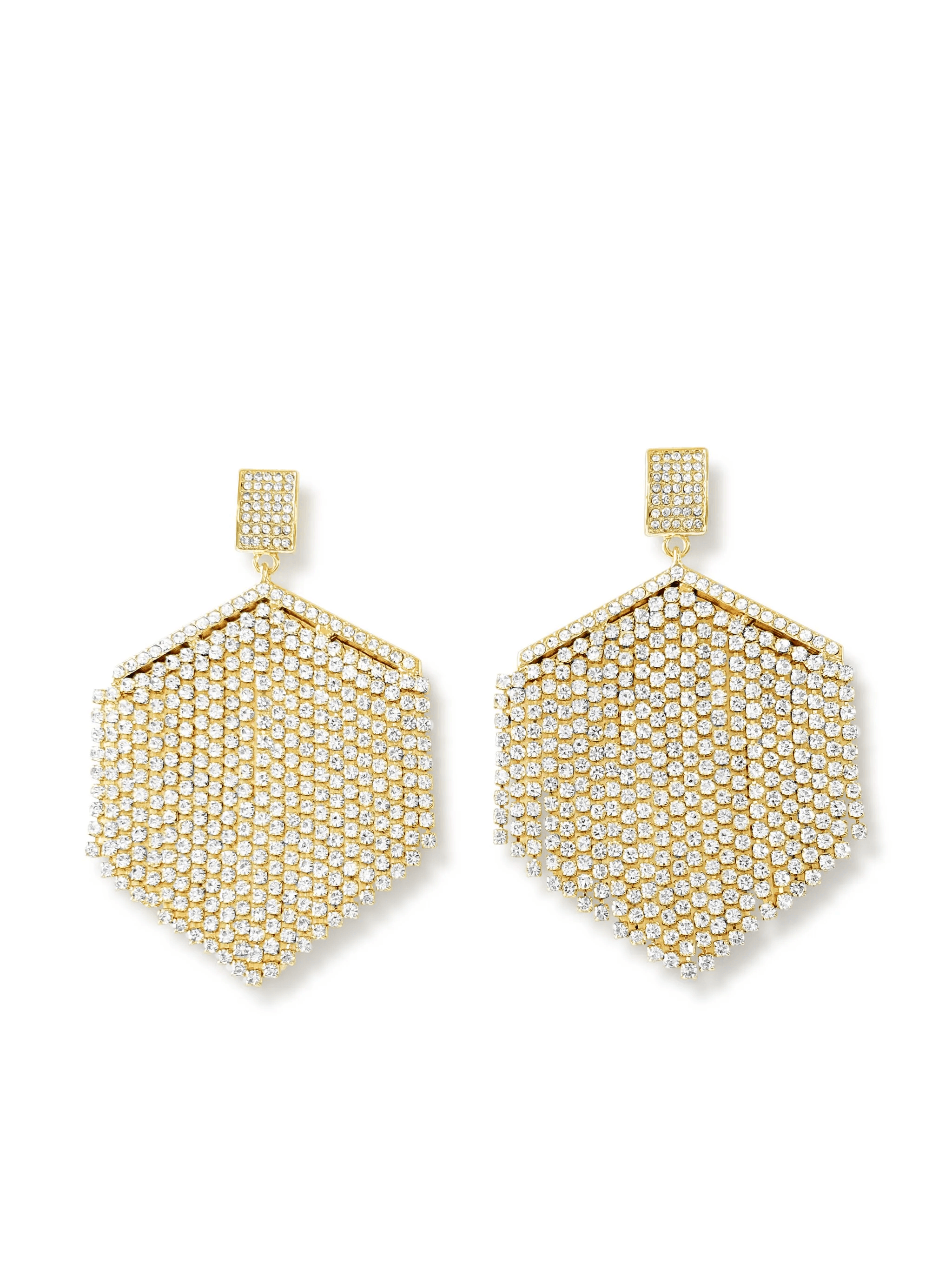 crystal-embellished drop earrings - Image 1