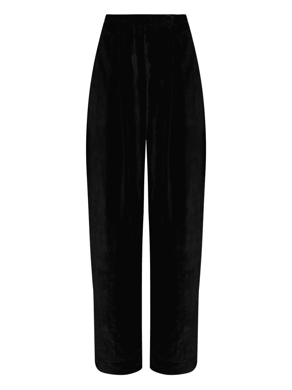 pleat-detail velvet trousers - Image 1