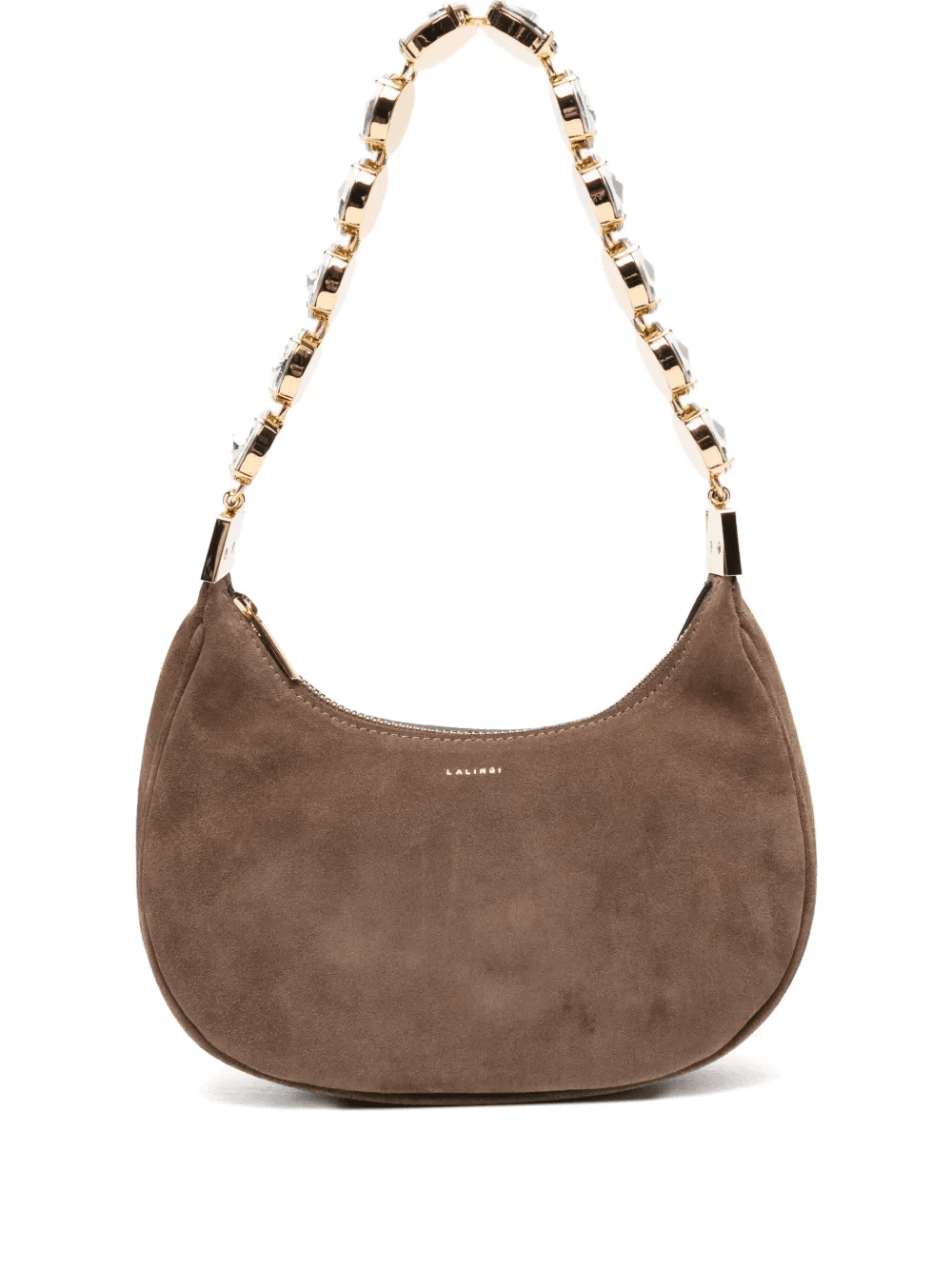 crystal-embellished suede shoulder bag - Image 1