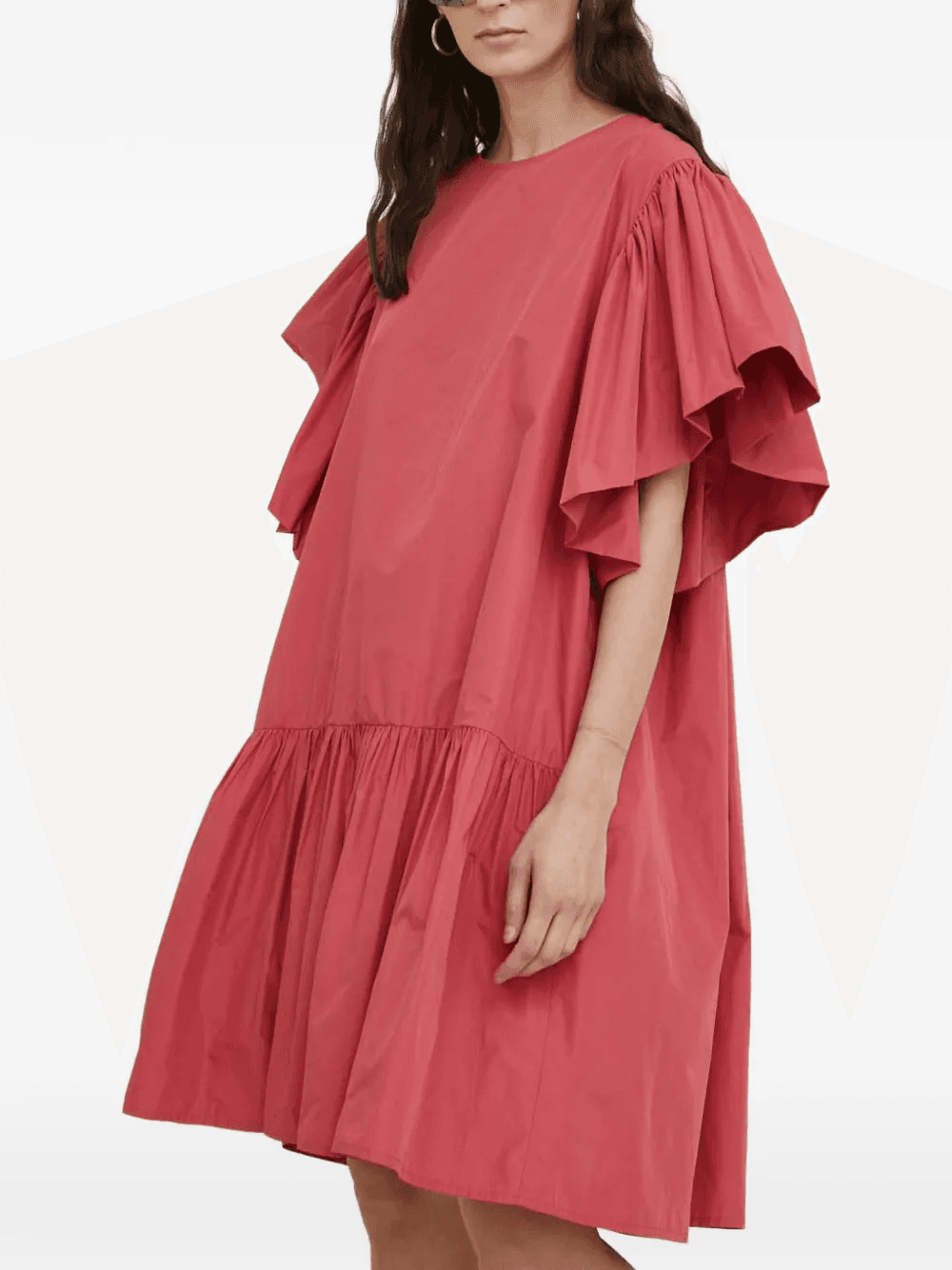 ruffled tie mini dress - Image 1