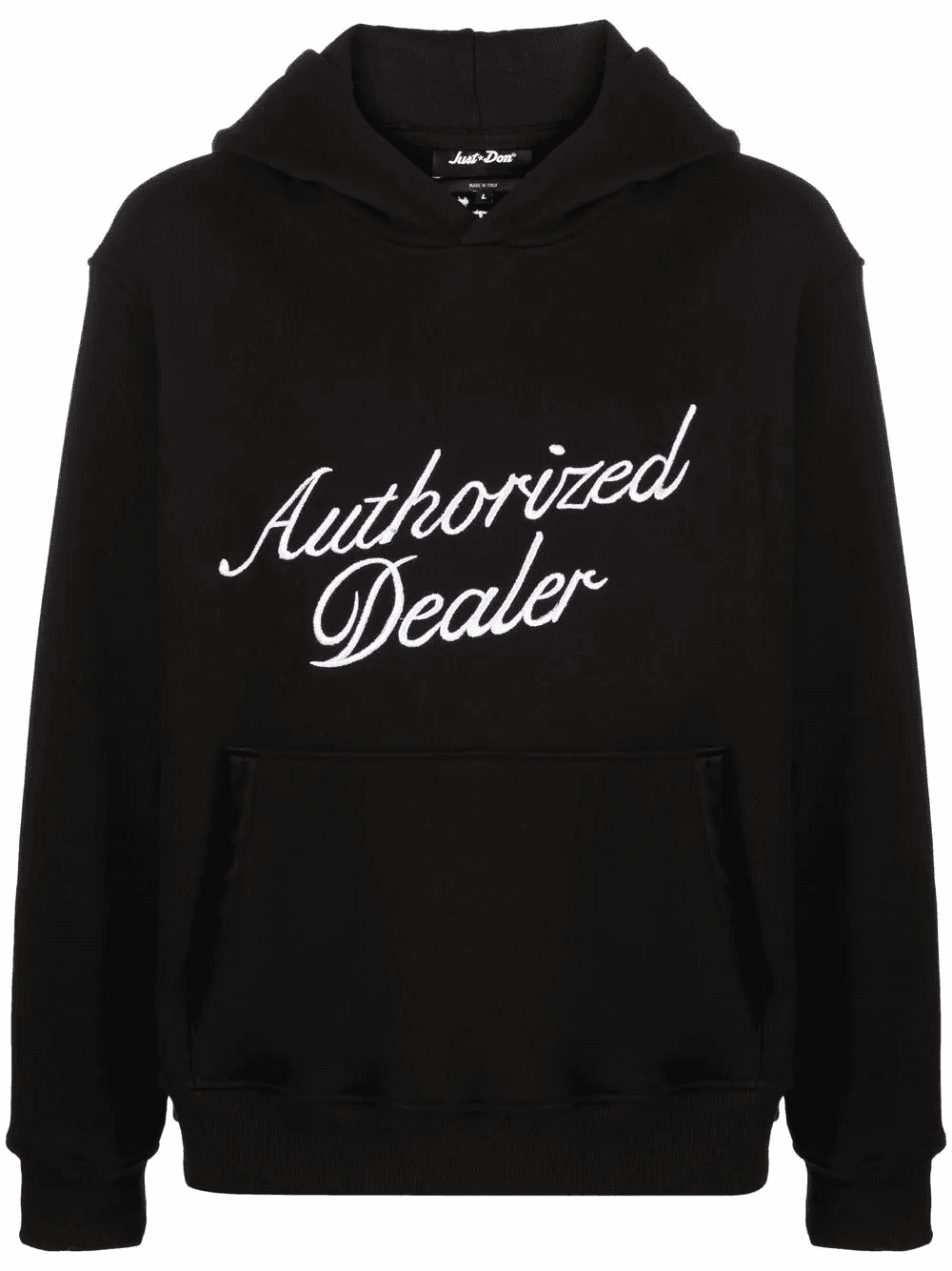 Authorized Dealer slogan-print cotton hoodie - Image 1