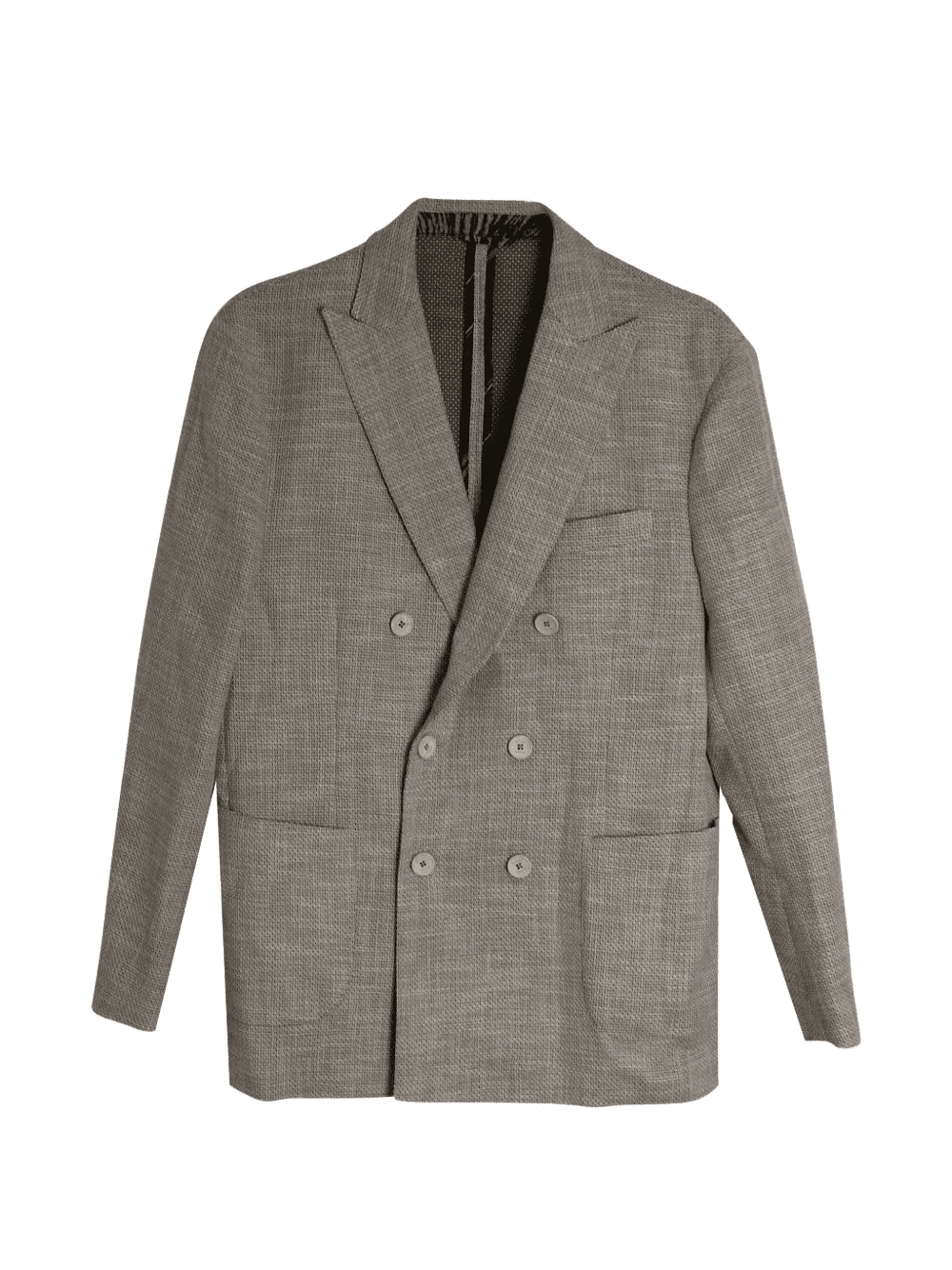 textured double-breasted blazer - Image 1