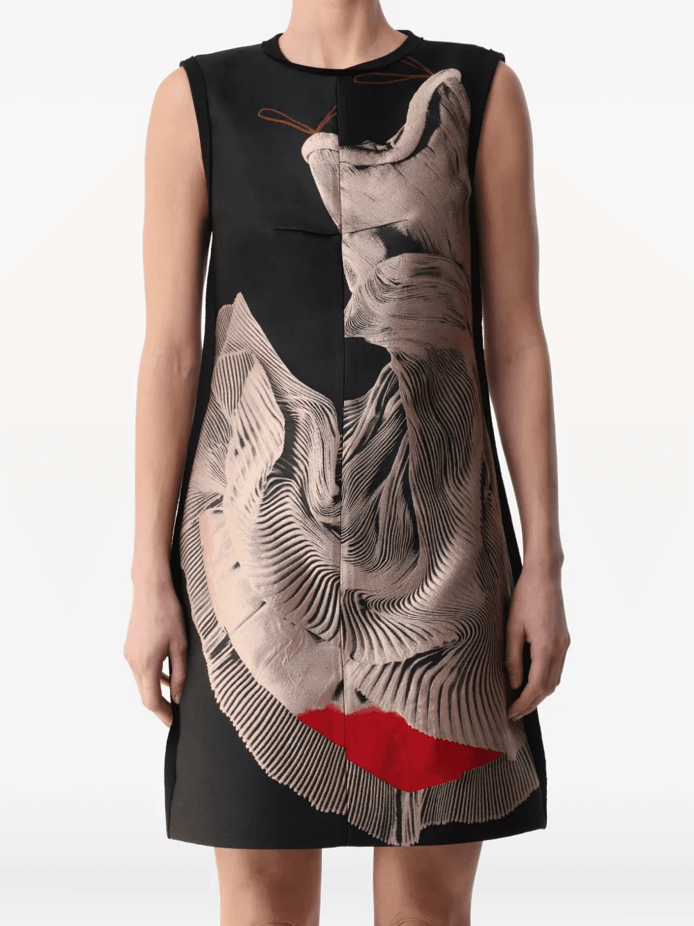 abstract-print sleeveless mini dress - Image 1