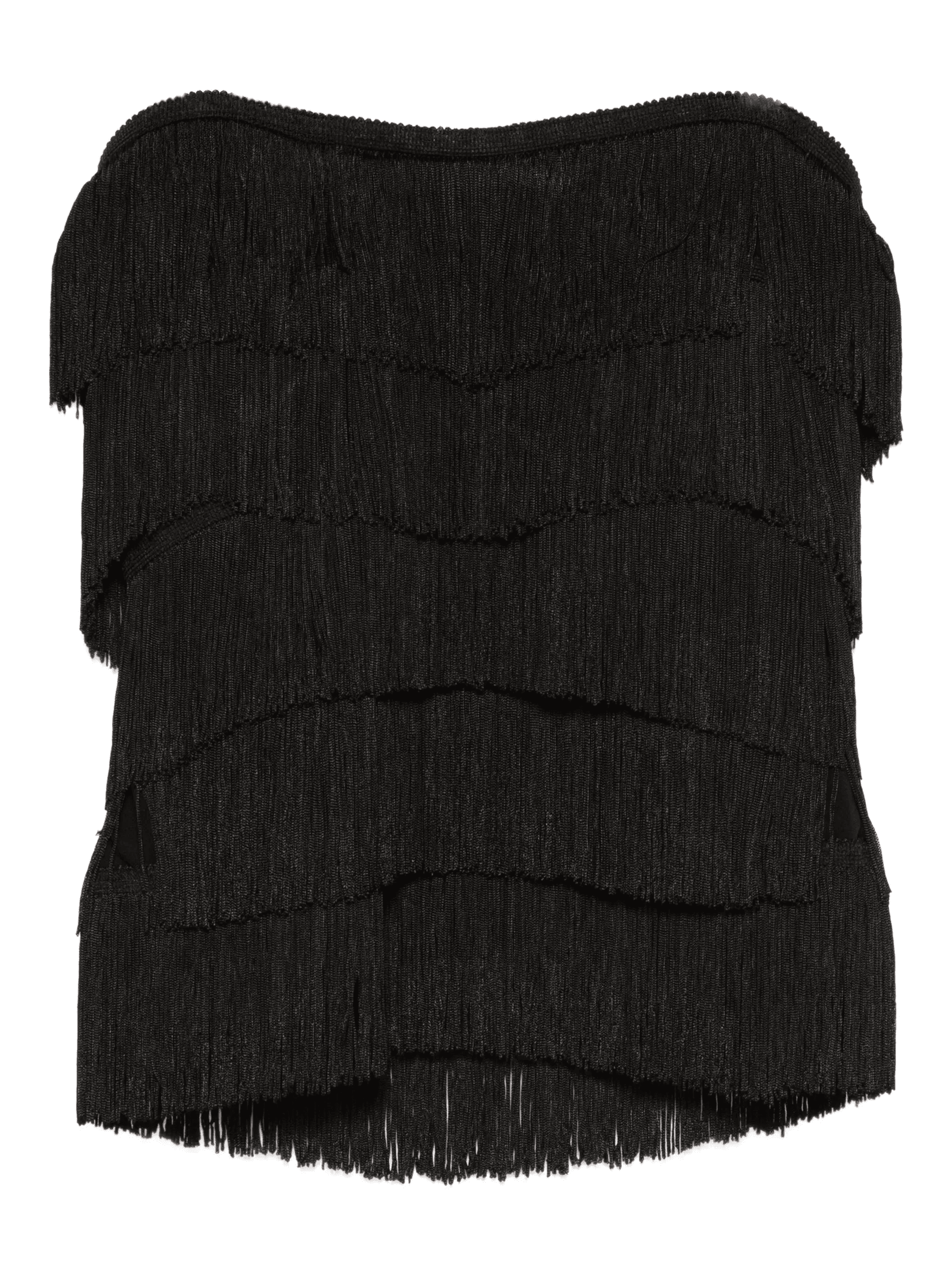 fringed strapless tank top - Image 1