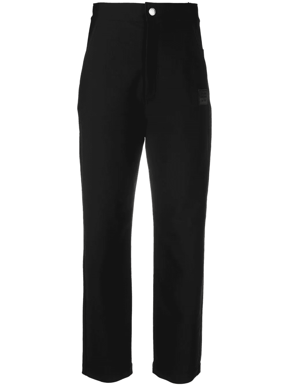 high-waisted straight-leg trousers - Image 1