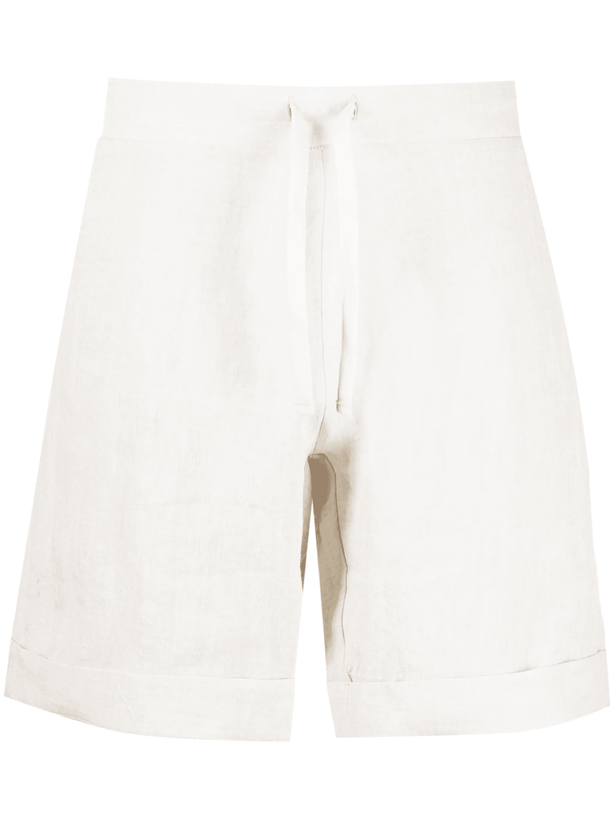 drawstring-waist linen shorts - Image 1