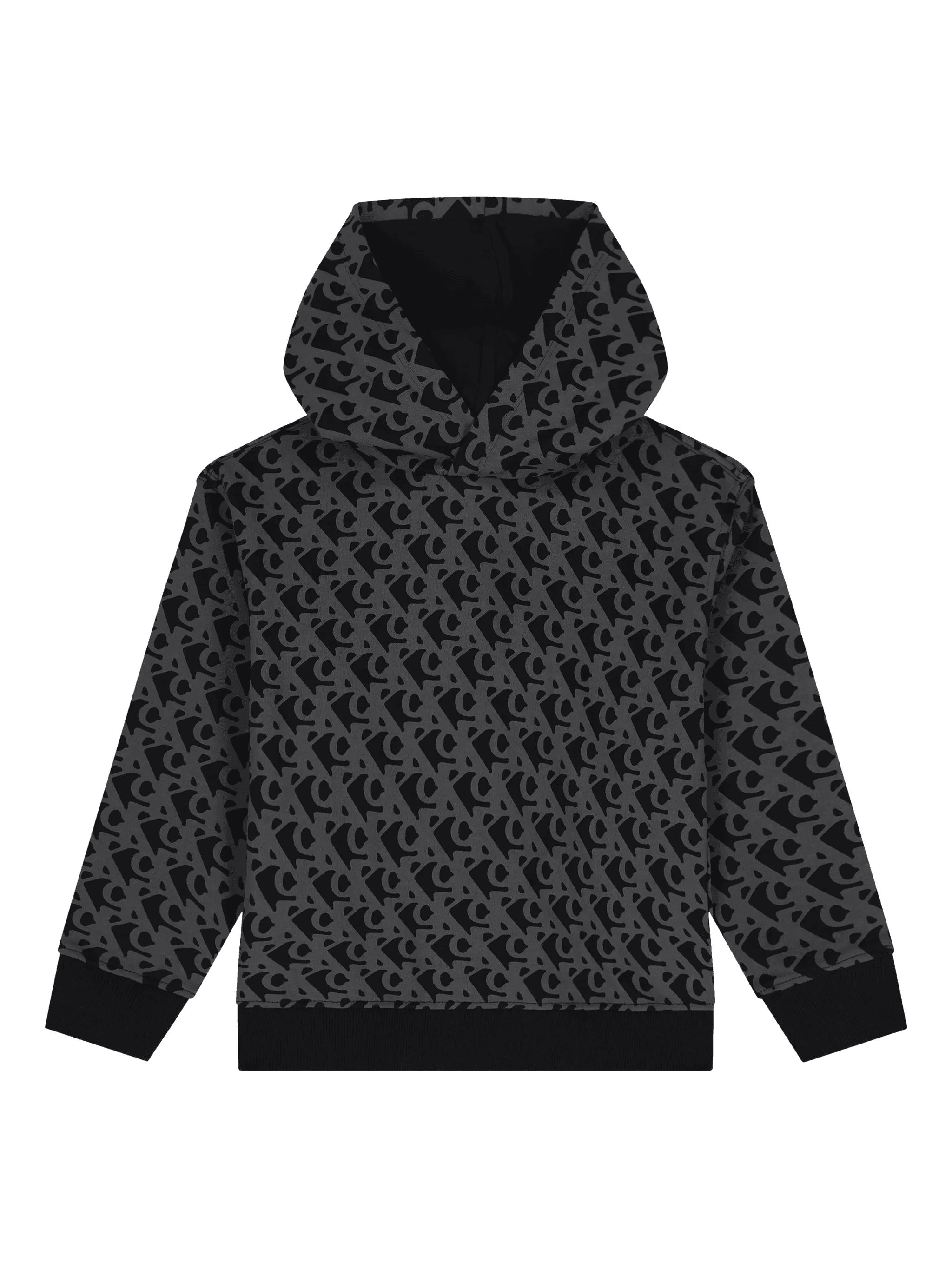 logo-pattern hoodie - Image 1