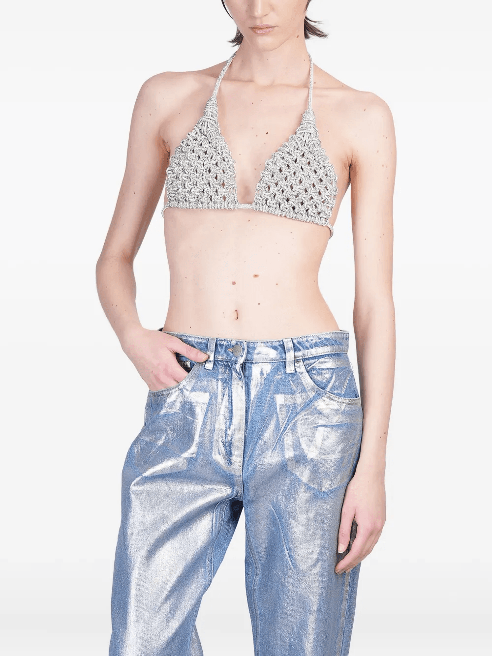rhinestone-embellished top - Image 1