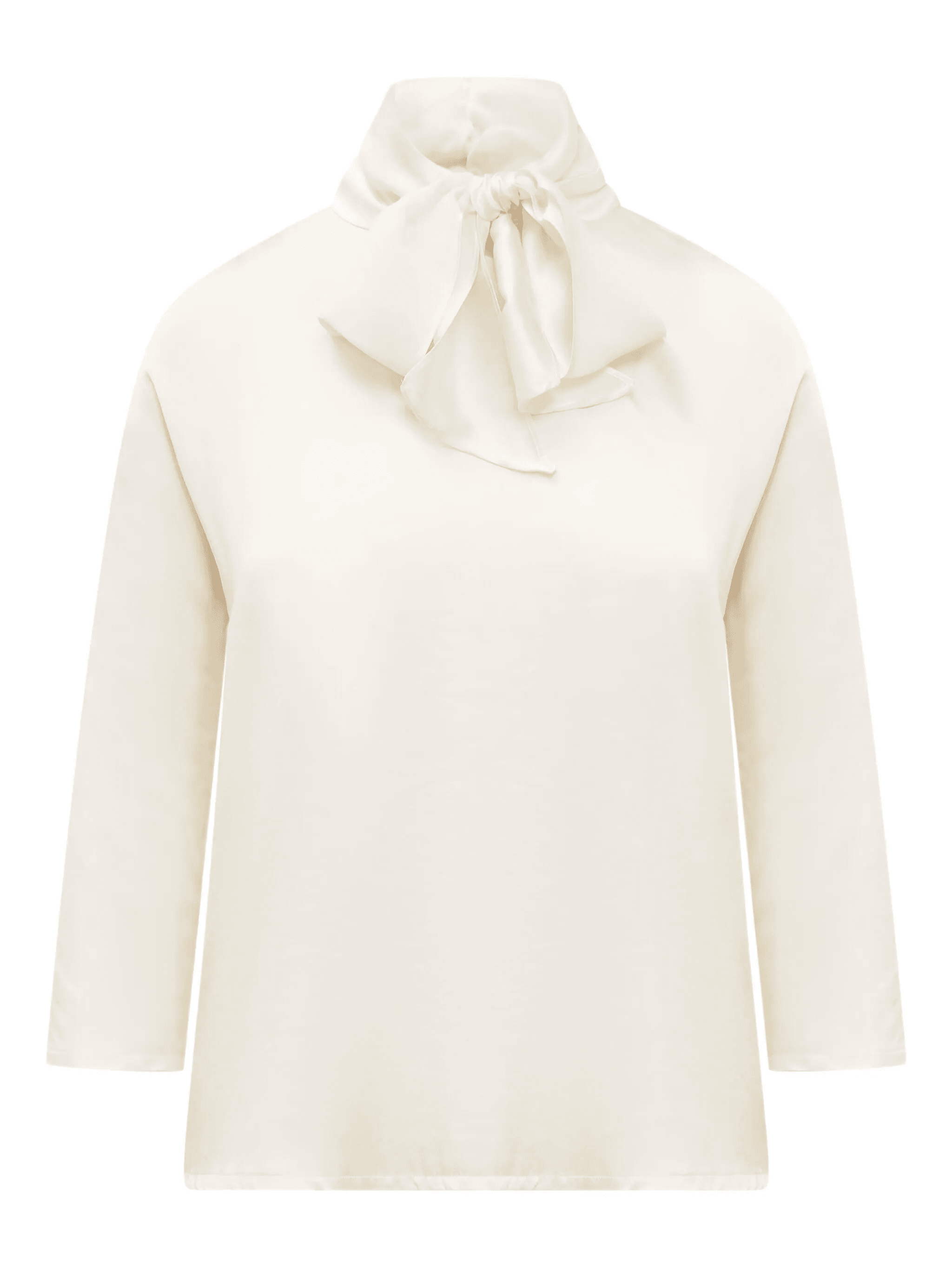 bow-neck three-quarter sleeve top - Image 1