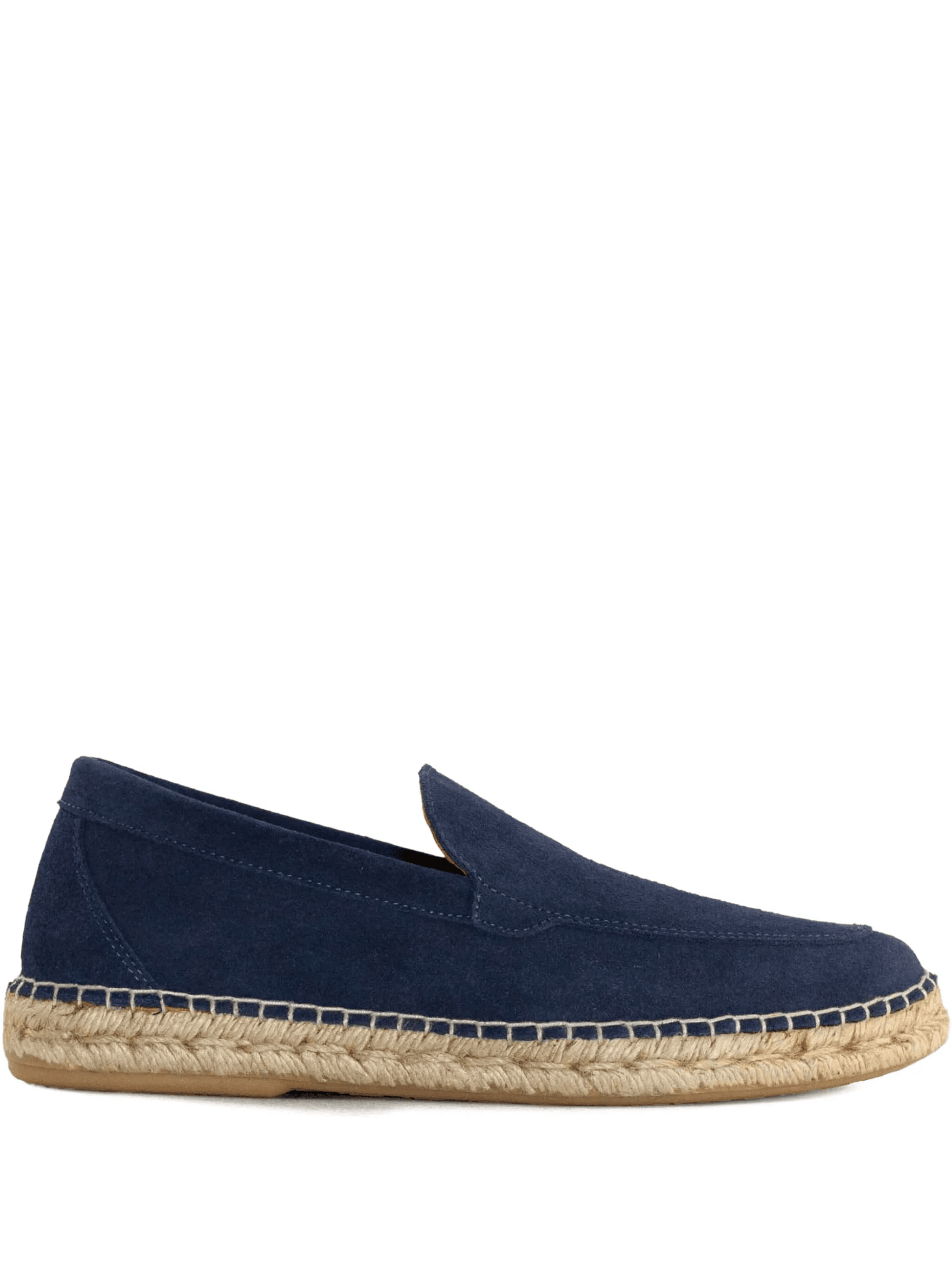 suede raffia-trimmed loafers - Image 1