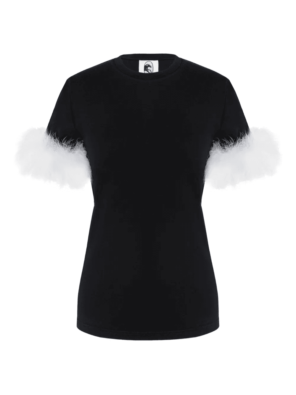 feather-embellished T-shirt - Image 1
