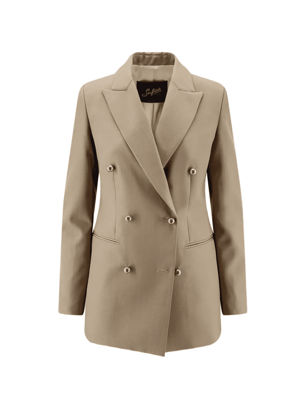 Betty peaked-lapel double-breasted wool blazer - Image 1