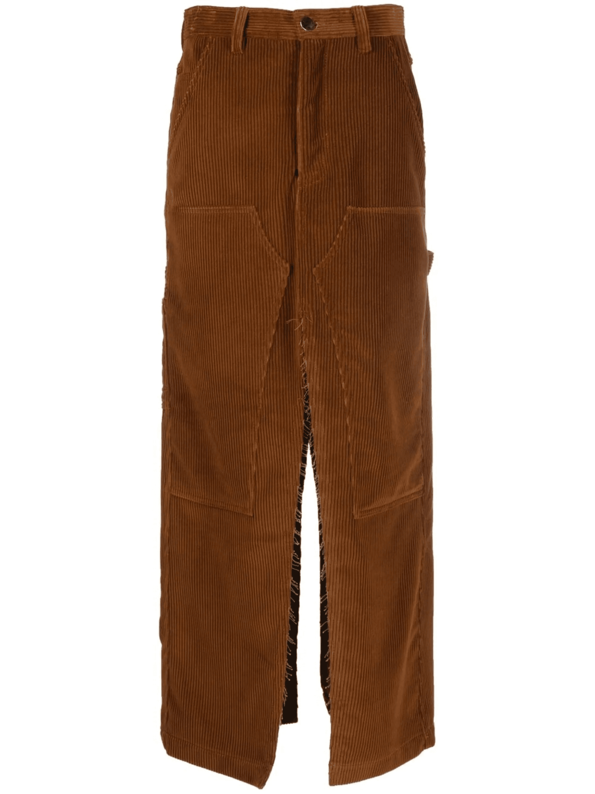 slit corduroy maxi skirt - Image 1
