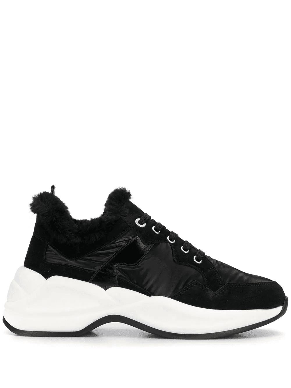 two-tone low-top sneakers - Image 1