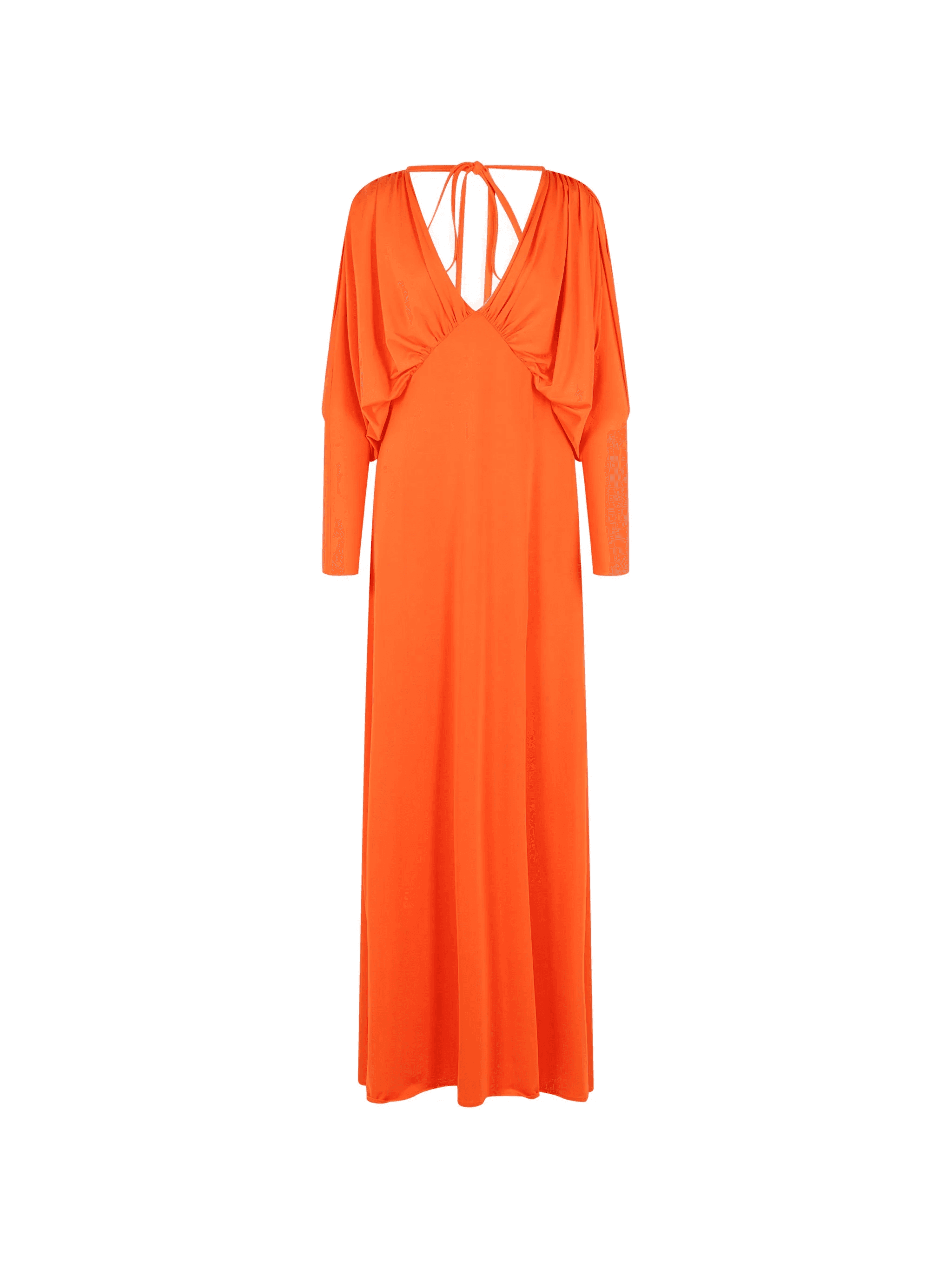 V-neck tie maxi dress - Image 1